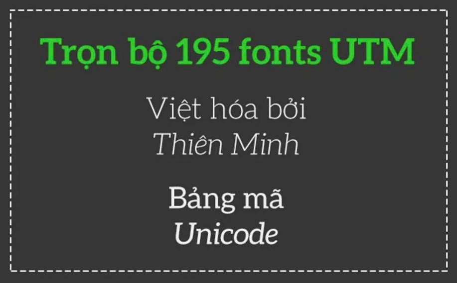 Trọn bộ 195 font UTM việt hoá