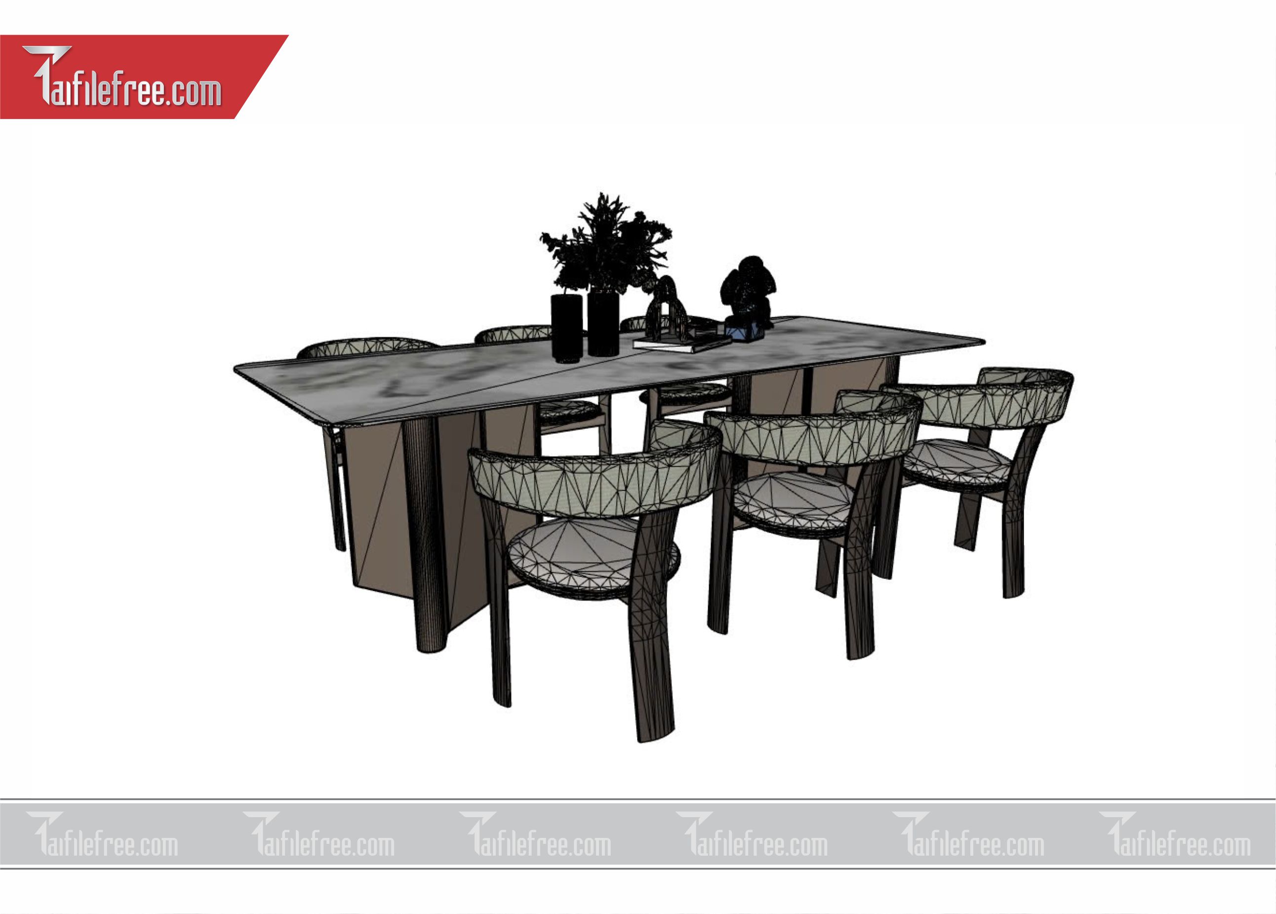 File 3D Sketchup Bàn Ăn_BA01