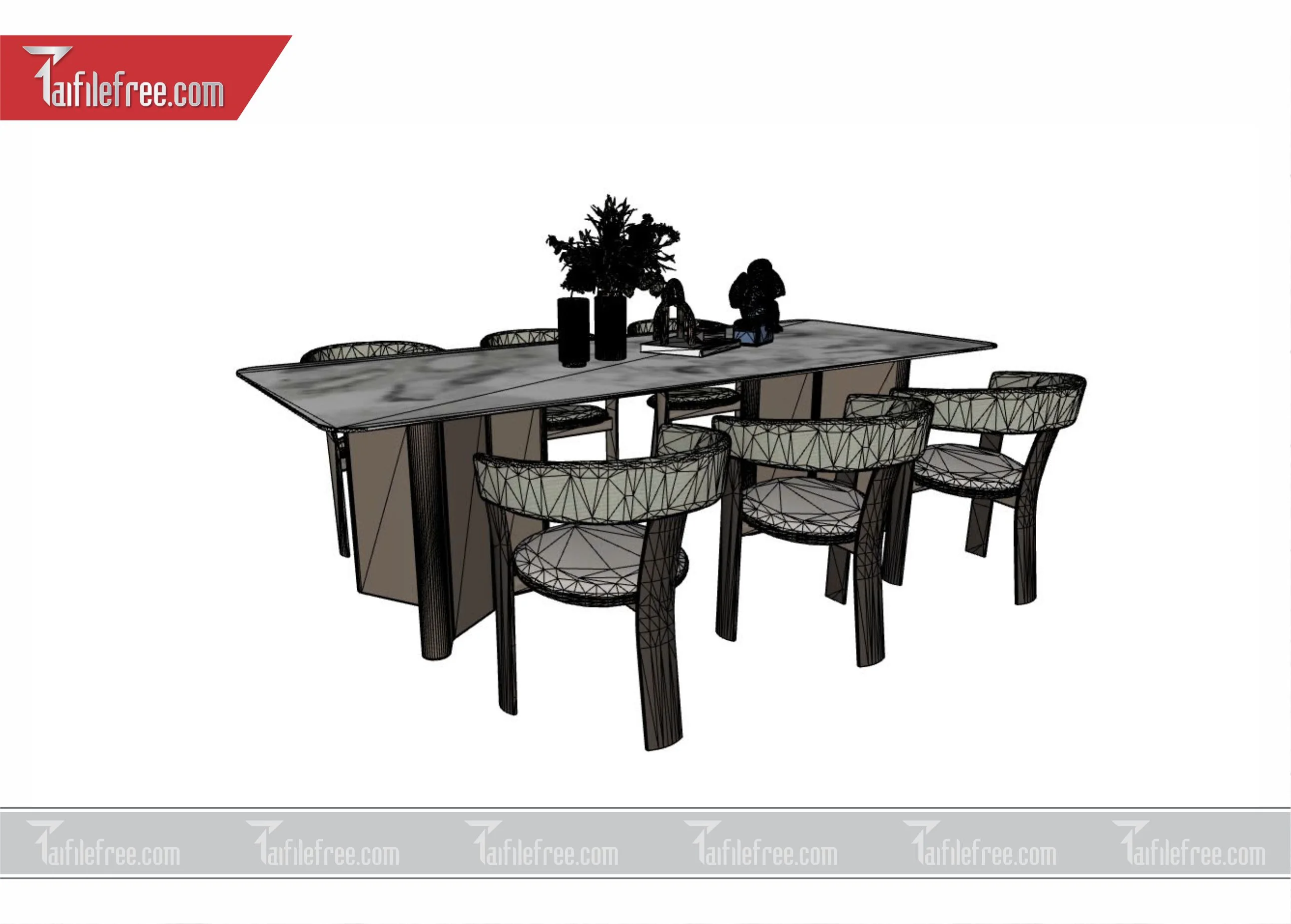 File 3D Sketchup Bàn Ăn_BA01