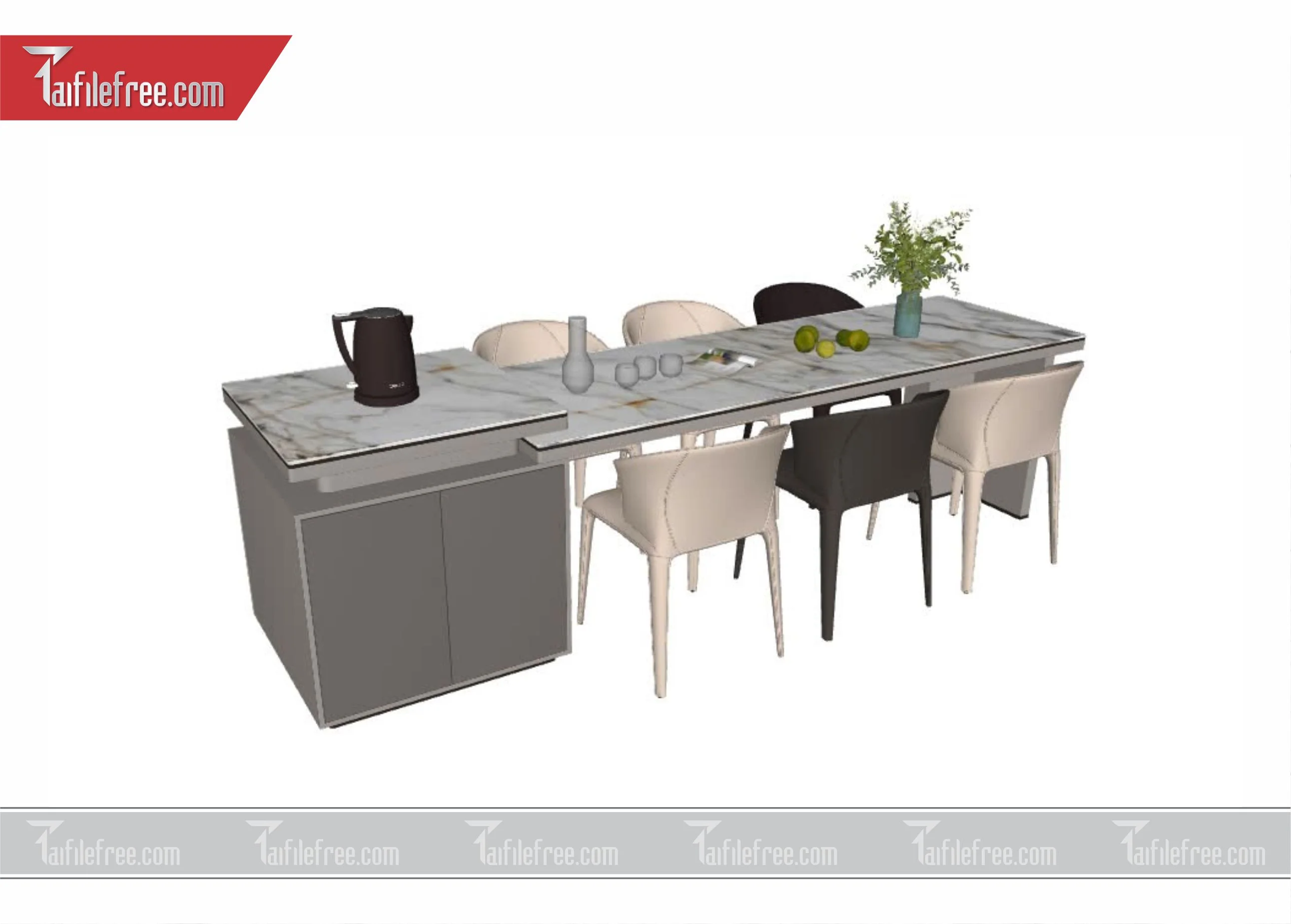 File 3D Sketchup Bàn Ăn_BA02