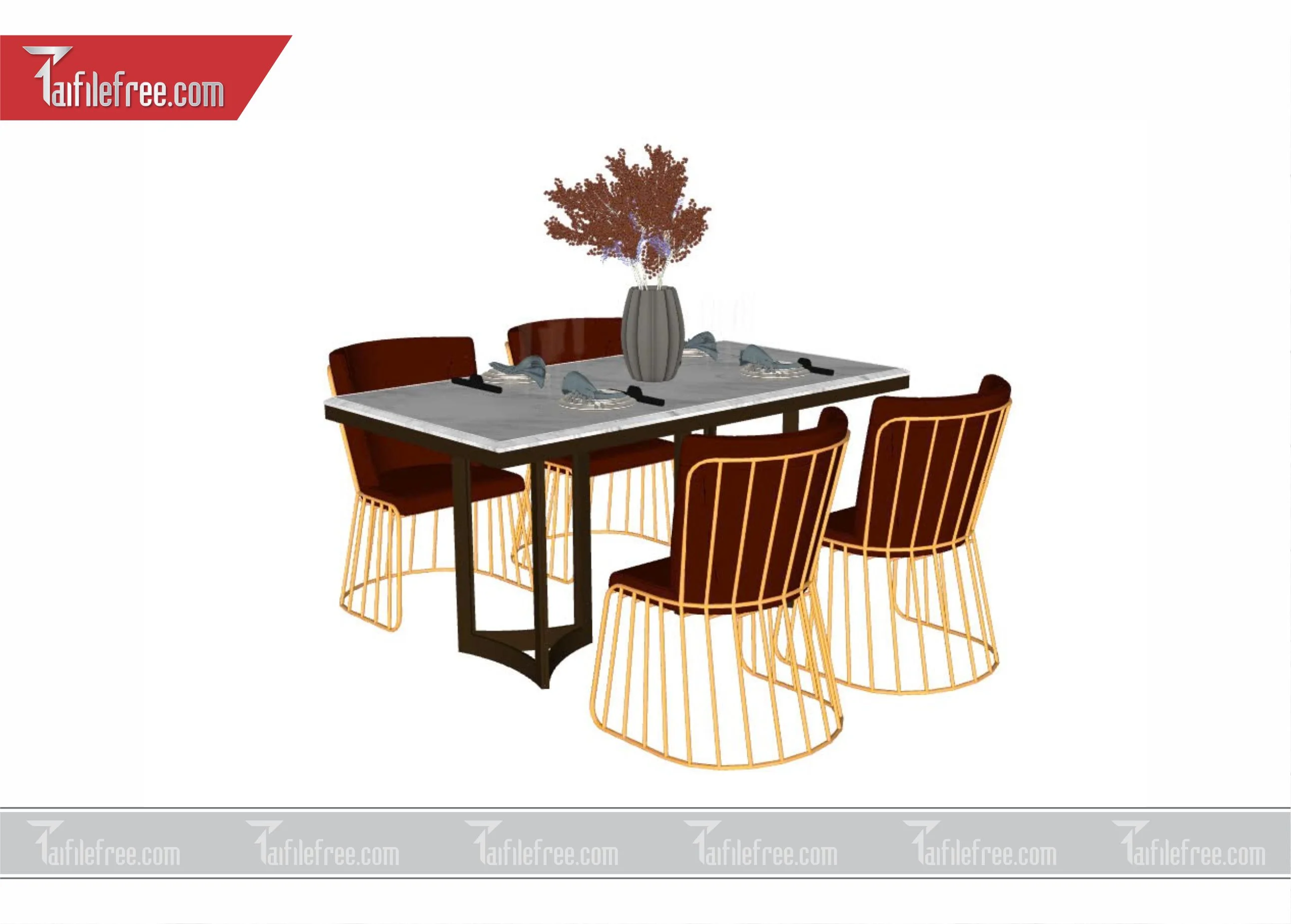 File 3D Sketchup Bàn Ăn_BA03