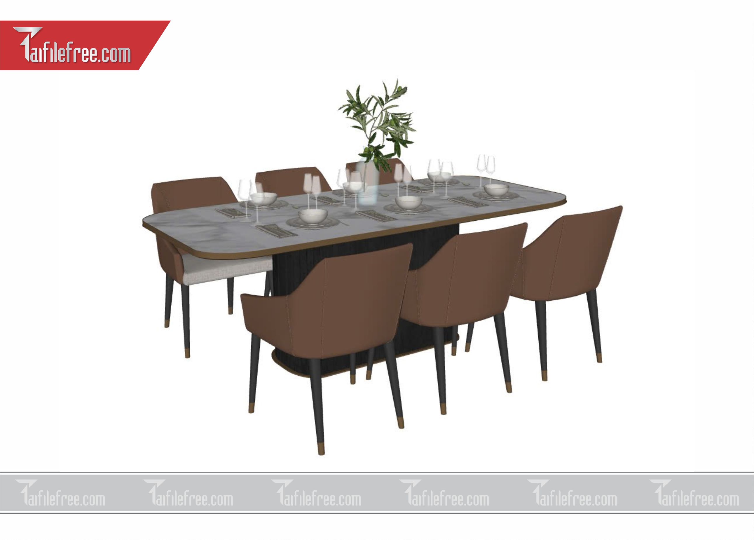 File 3D Sketchup Bàn Ăn_BA04
