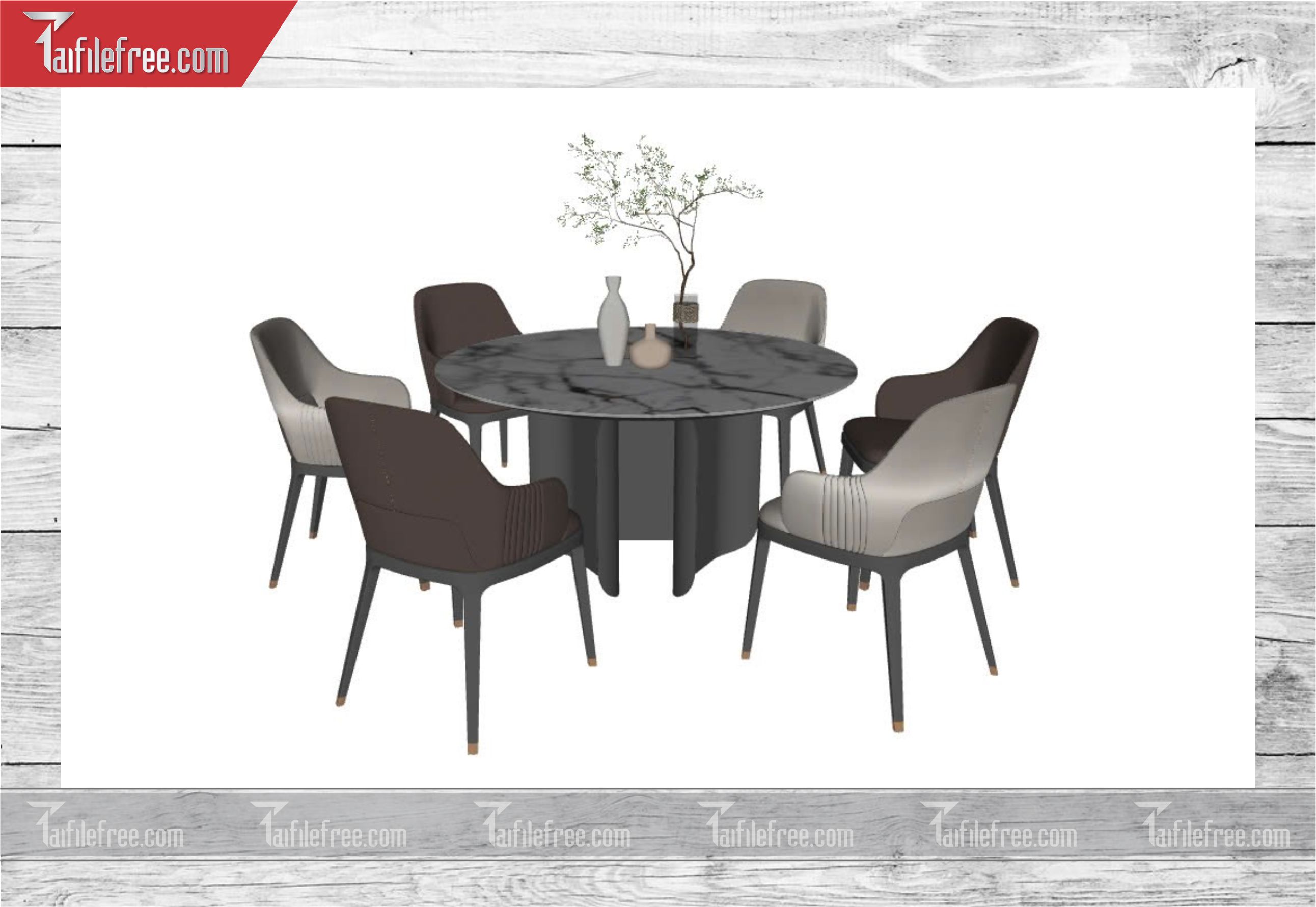 File 3D Sketchup Bàn Ăn_BA05