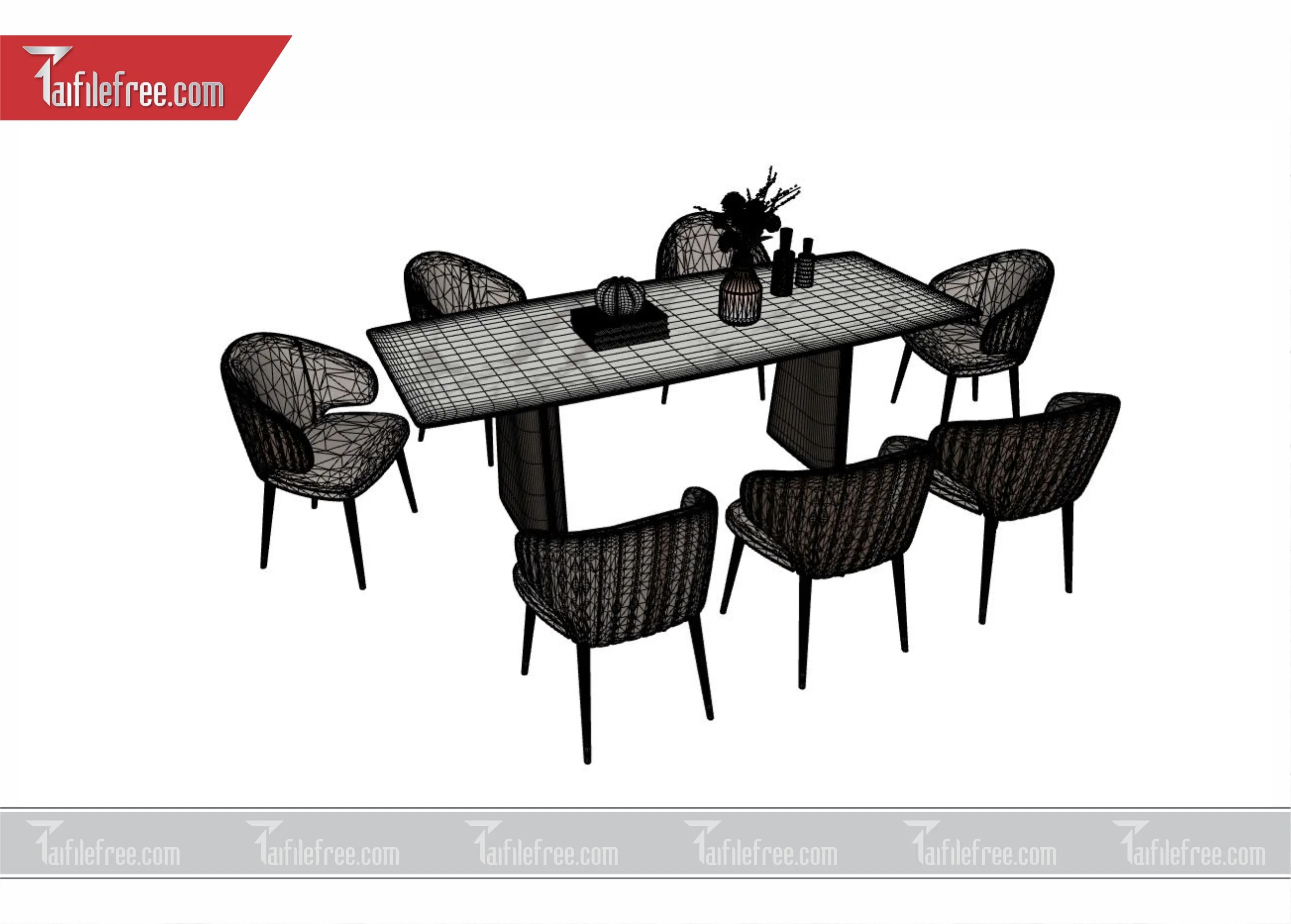 File 3D Sketchup Bàn Ăn_BA06