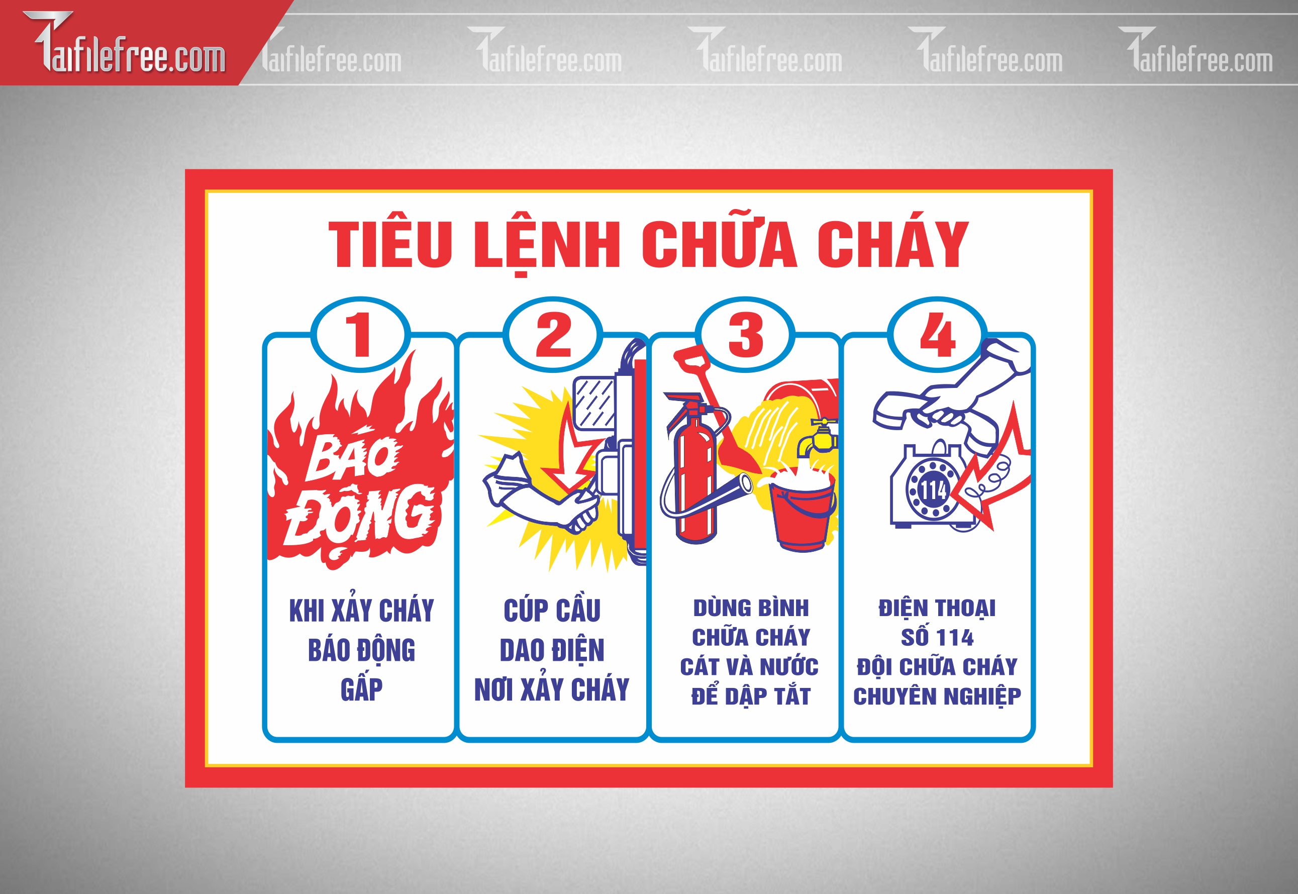 Mẫu Biển Tiêu Lệnh Chữa Cháy BB29