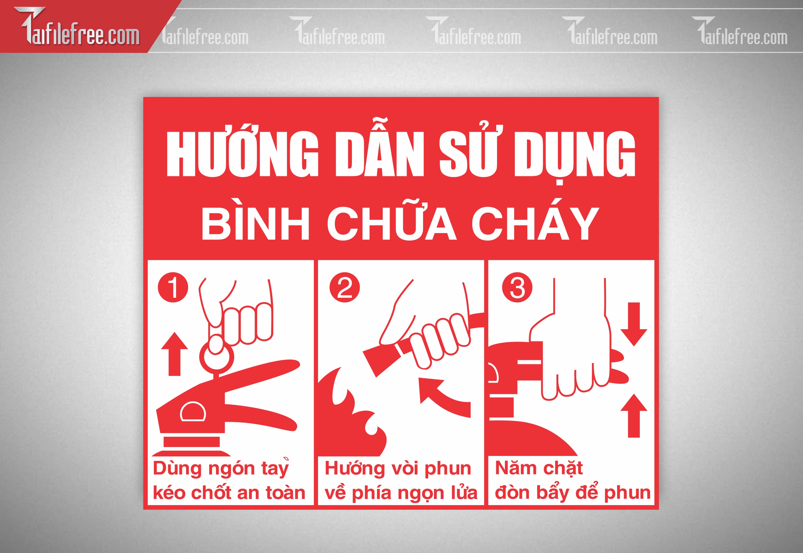 Mẫu Biển Hướng Dẫn Sử Dụng Bình Chữa Cháy BB30