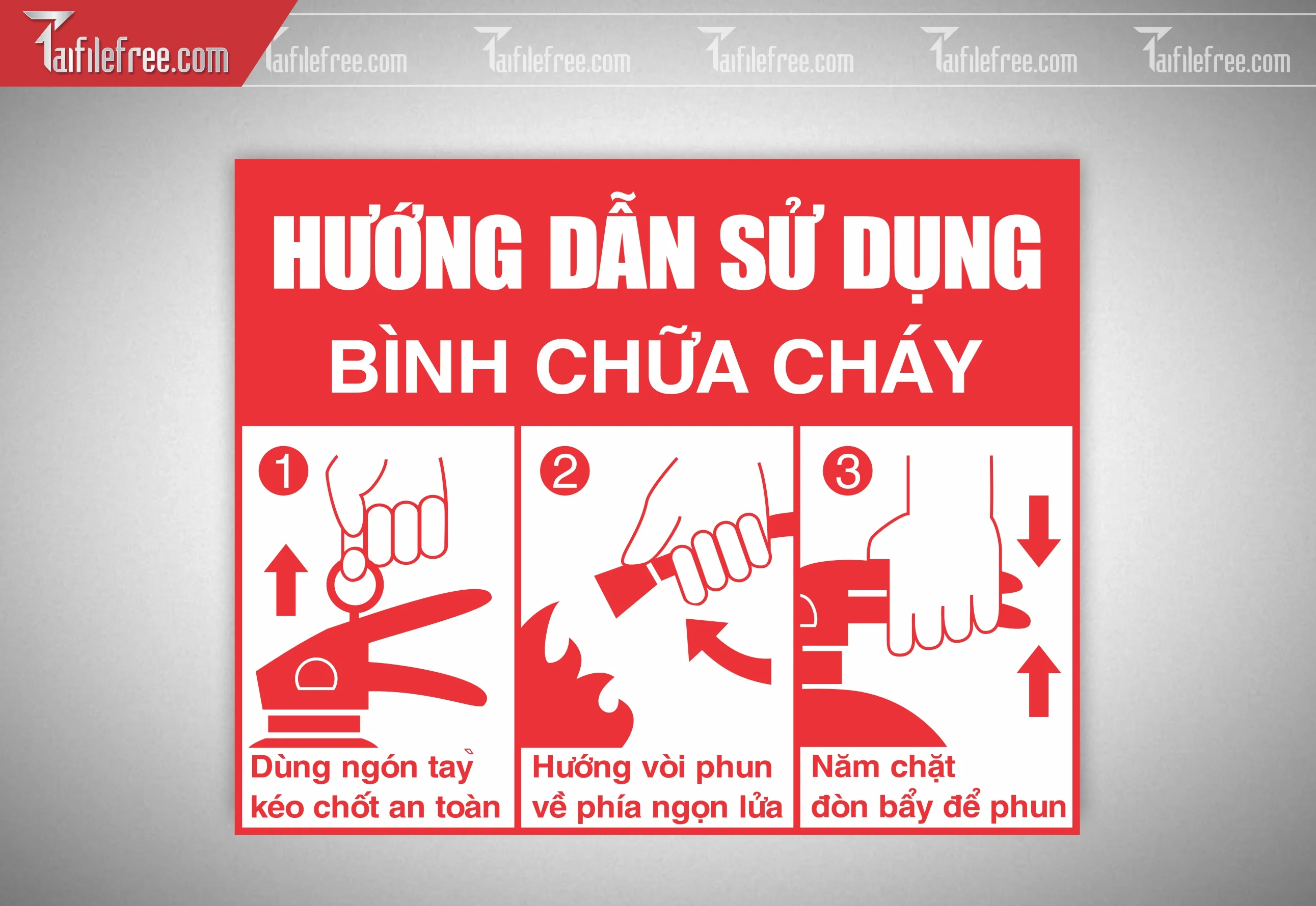 Mẫu Biển Hướng Dẫn Sử Dụng Bình Chữa Cháy BB30