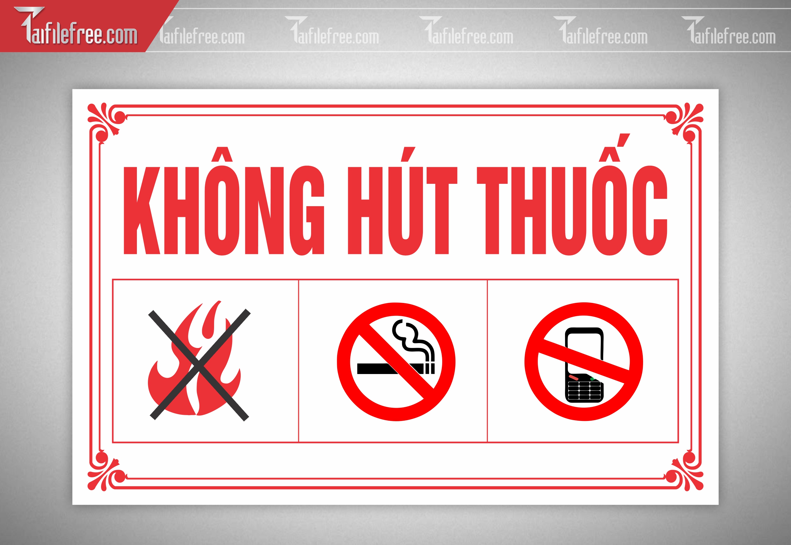Mẫu Biển Cấm Hút Thuốc BB32
