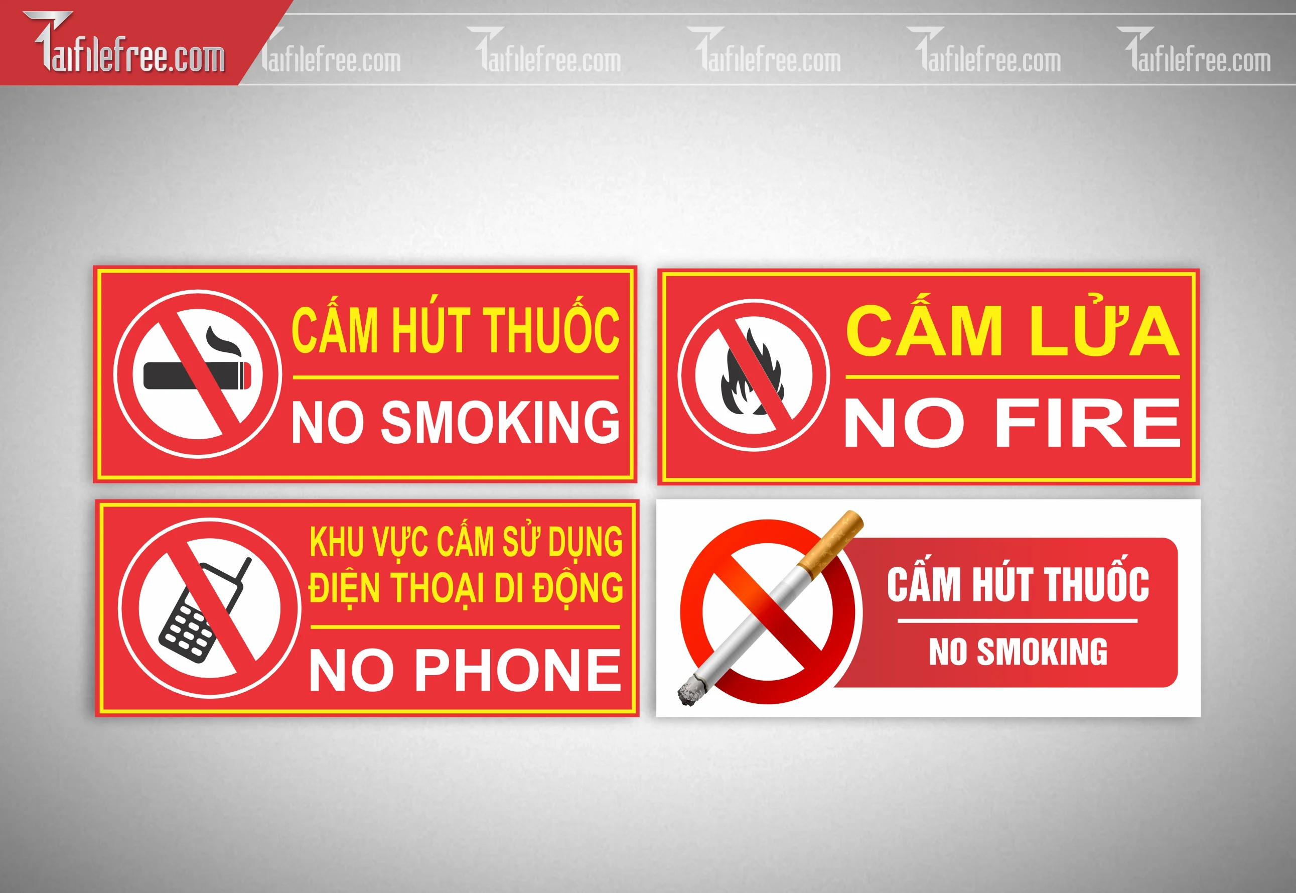 Mẫu Biển Cấm hút Thuốc BB35