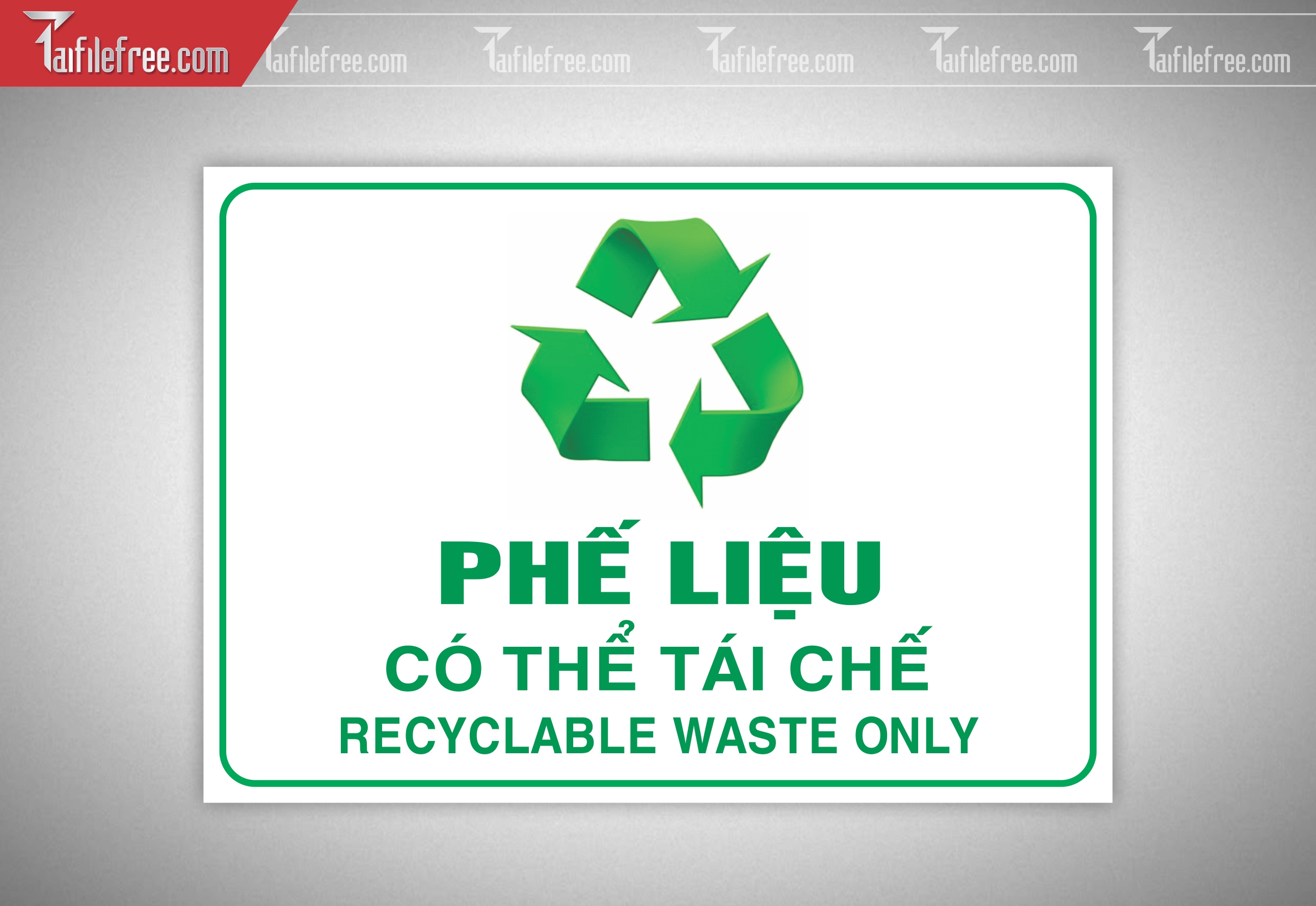 Mẫu Biển Báo Công Ty, Phế Liệu Có Thể Tái Chế BB39