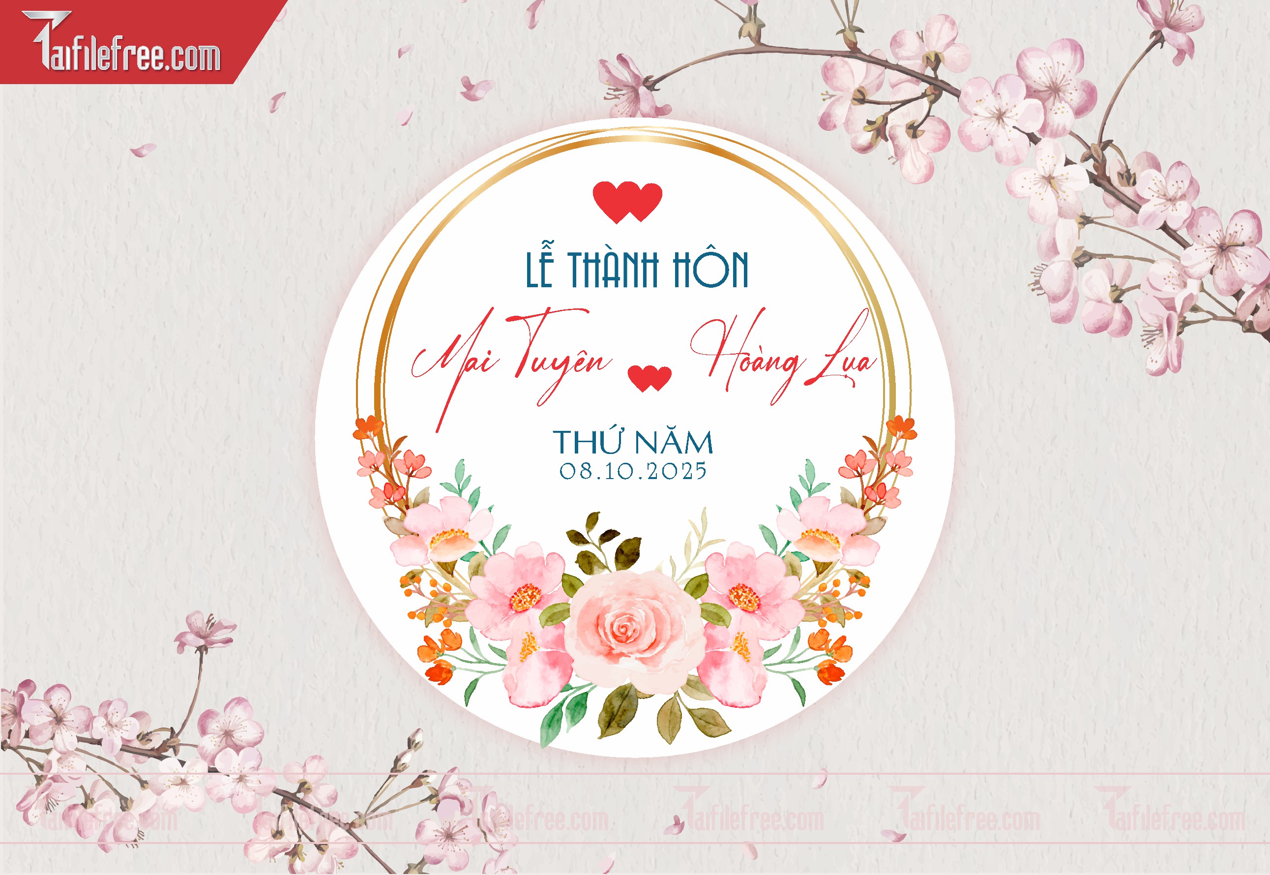 File Thiết Kế Bảng Tên Tiệc Cưới BC02