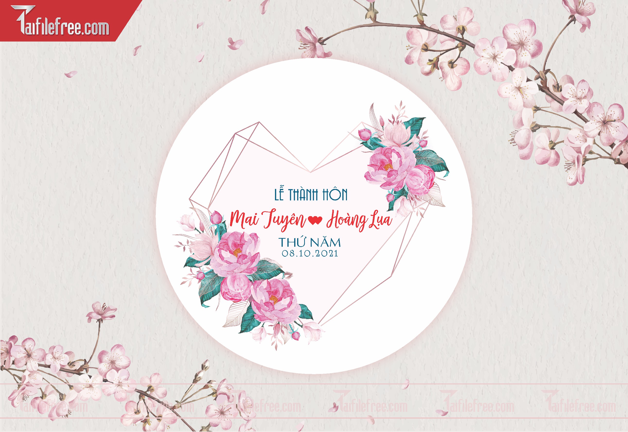 File Thiết Kế Bảng Tên Tiệc Cưới BC03