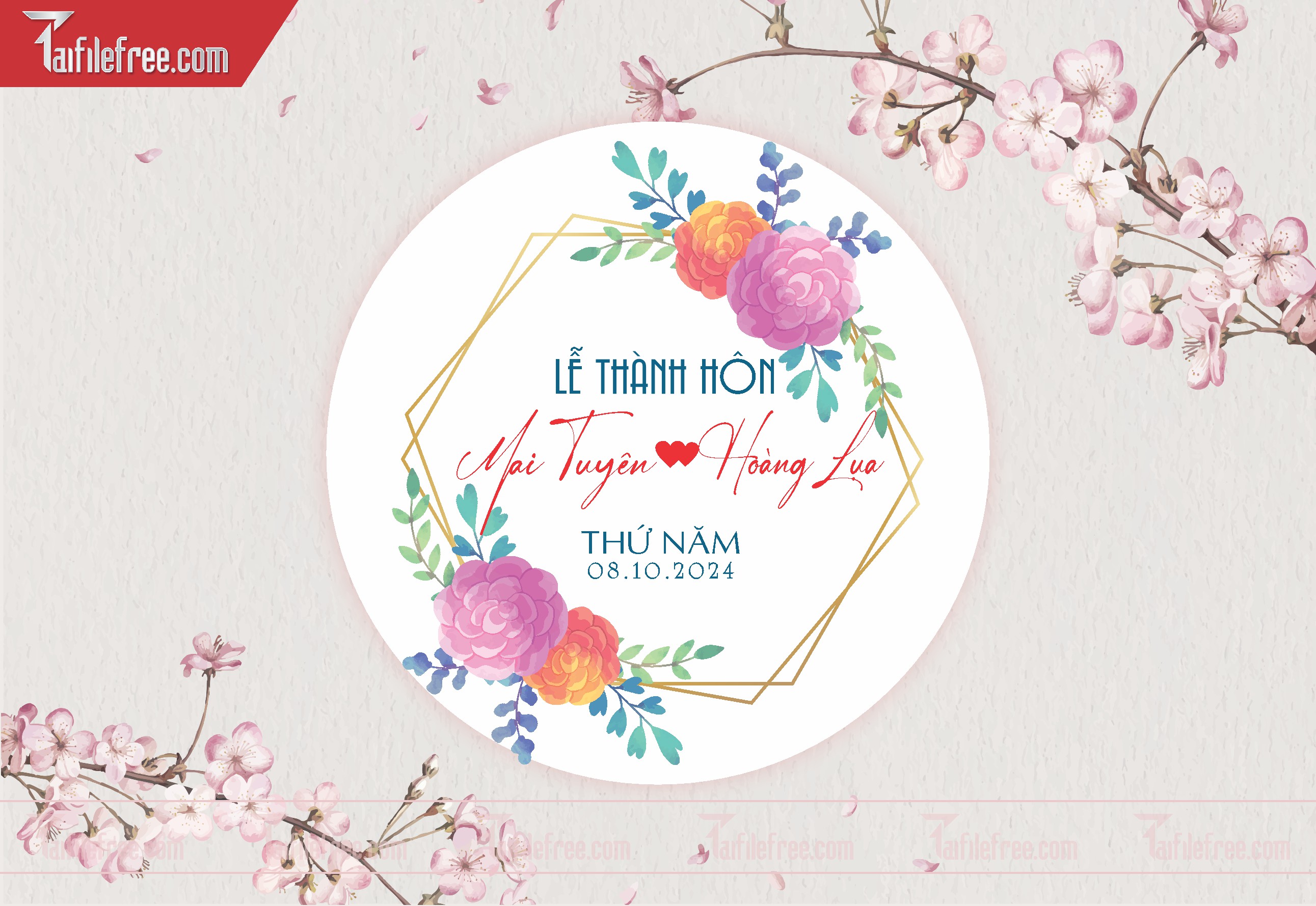 File Thiết Kế Bảng Tên Tiệc Cưới BC05