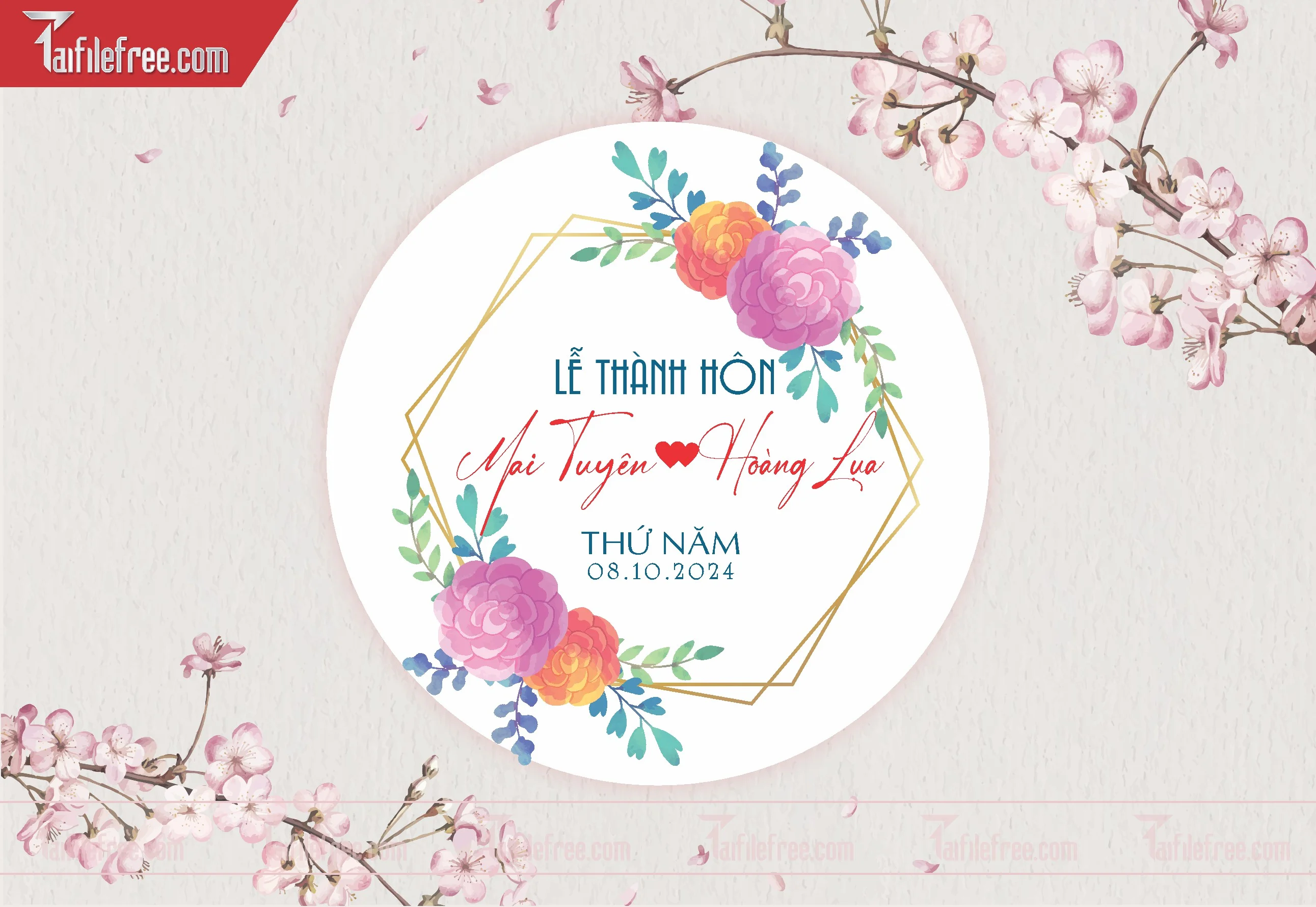 File Thiết Kế Bảng Tên Tiệc Cưới BC05