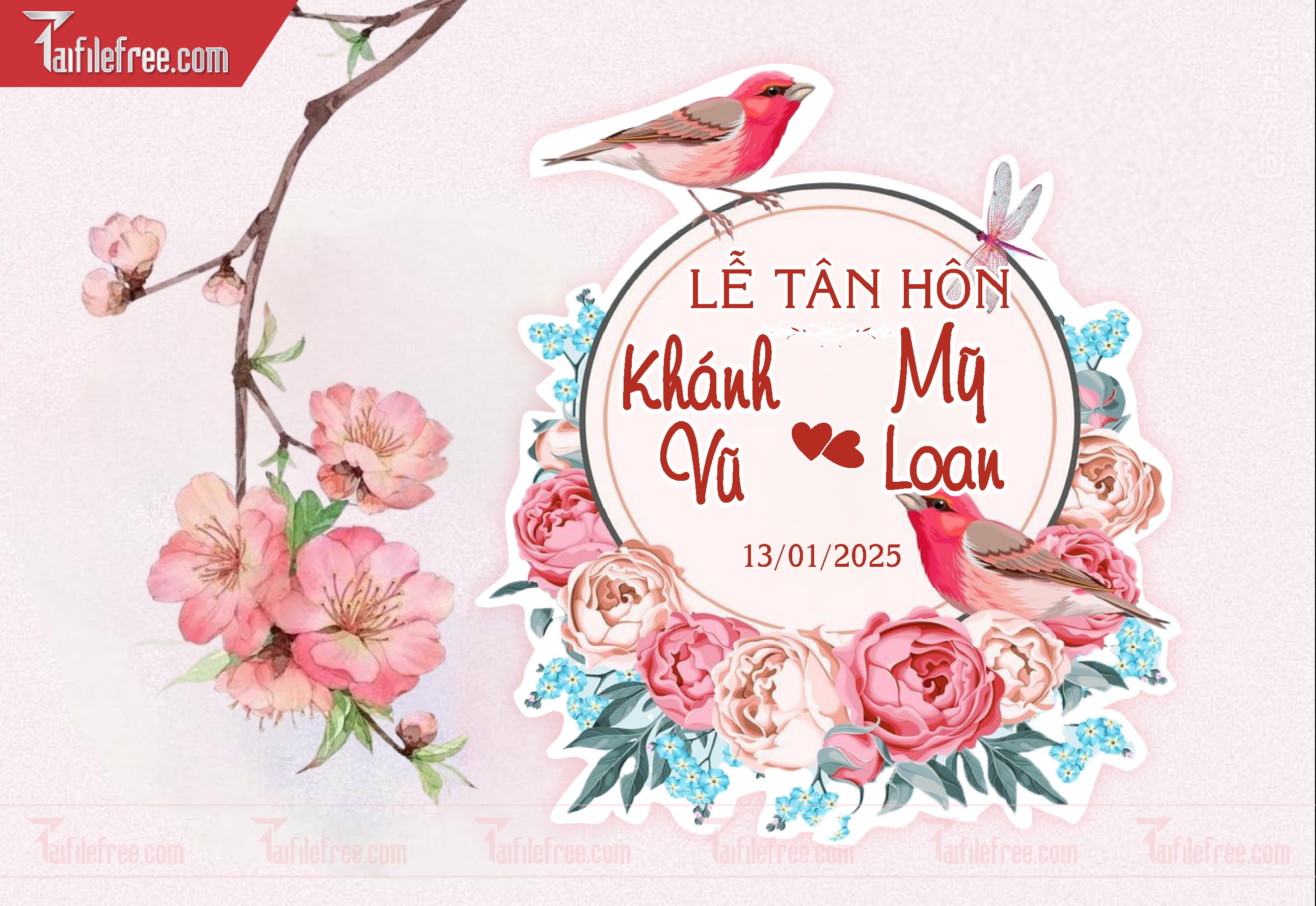 File Thiết Kế Bảng Tên Tiệc Cưới BC14