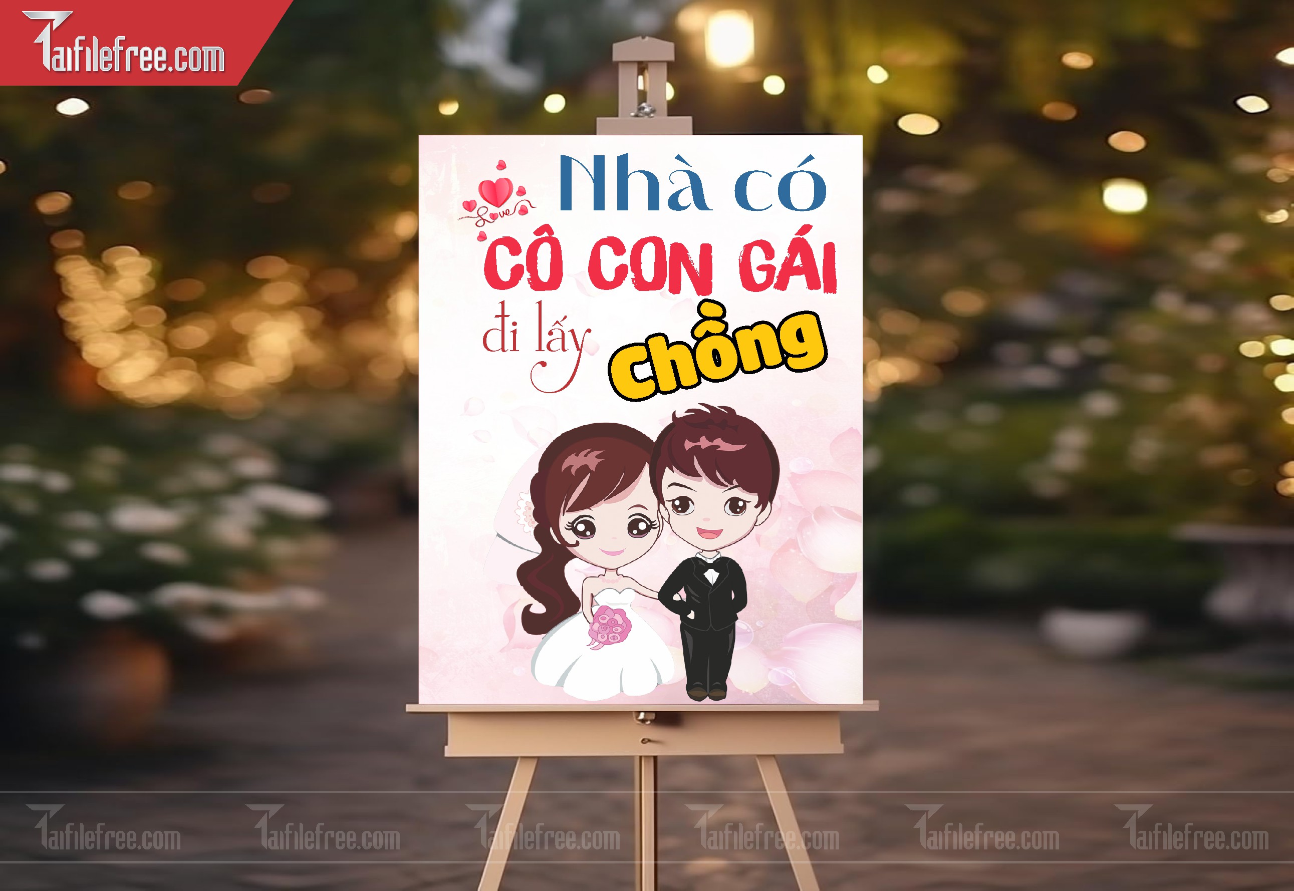 File Thiết Kế Bảng Welcome Tiệc Cưới BC23