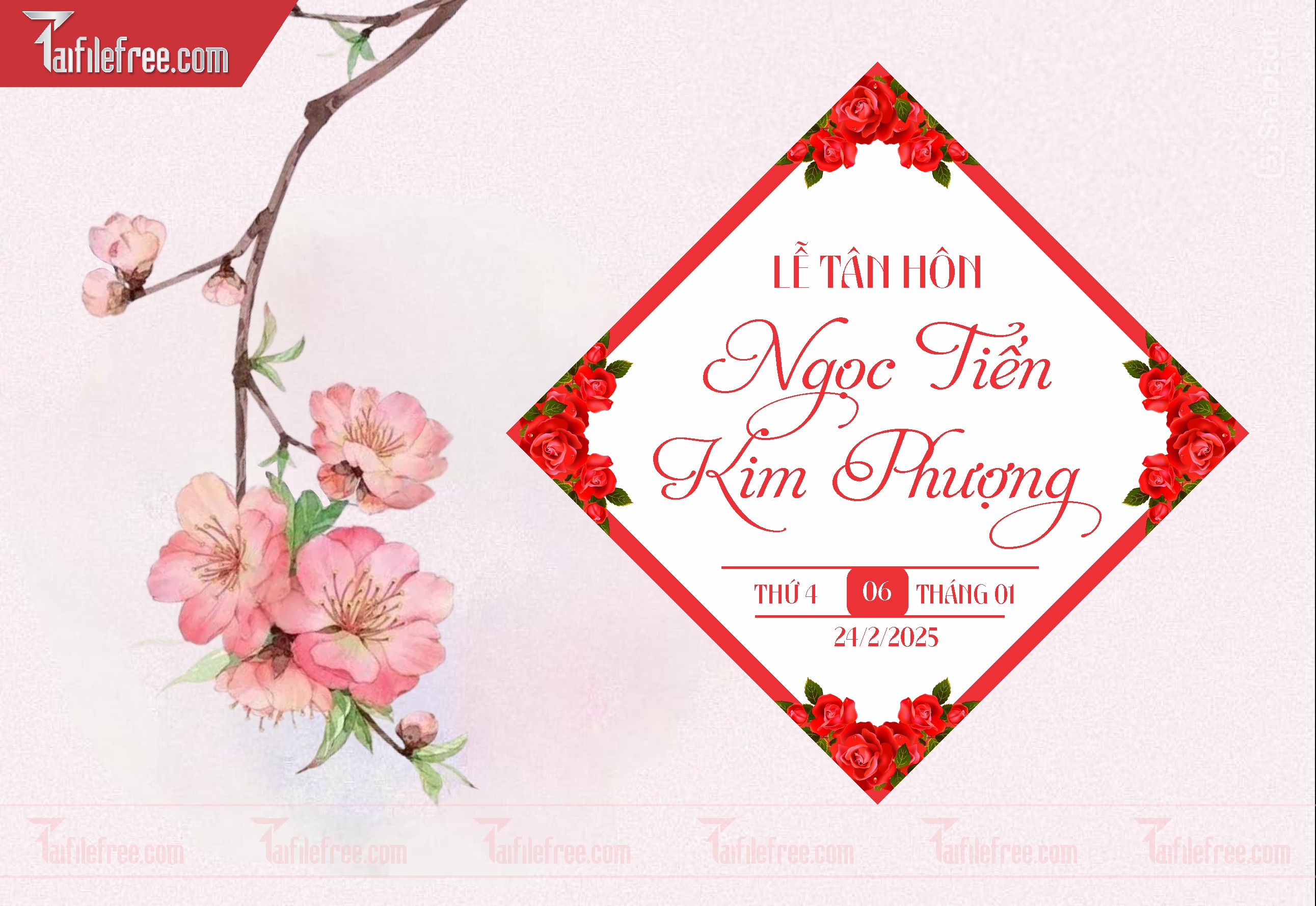 File Thiết Kế Bảng Tên Tiệc Cưới BC25