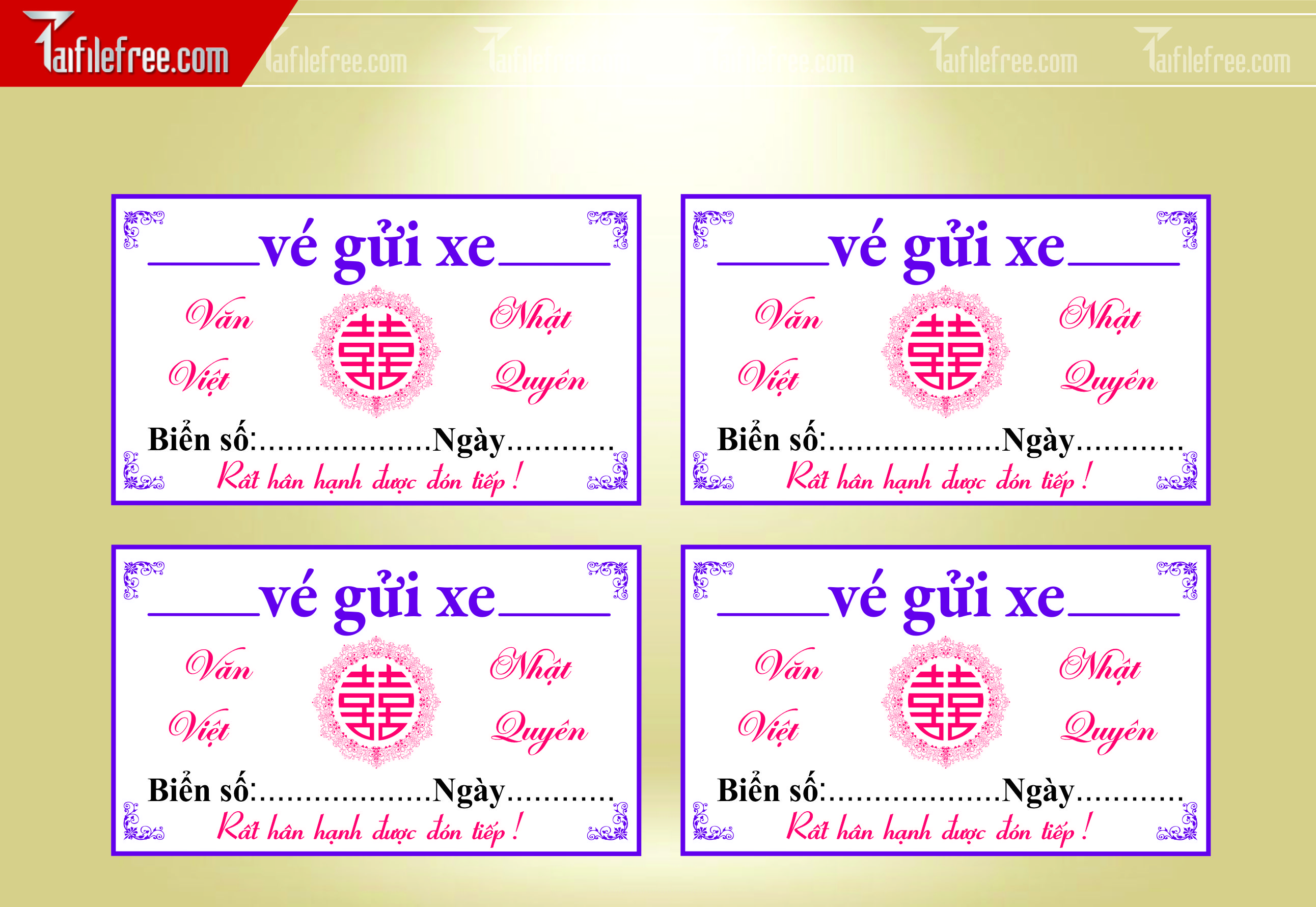 Vé xe dùng trong Đám cưới_BC39