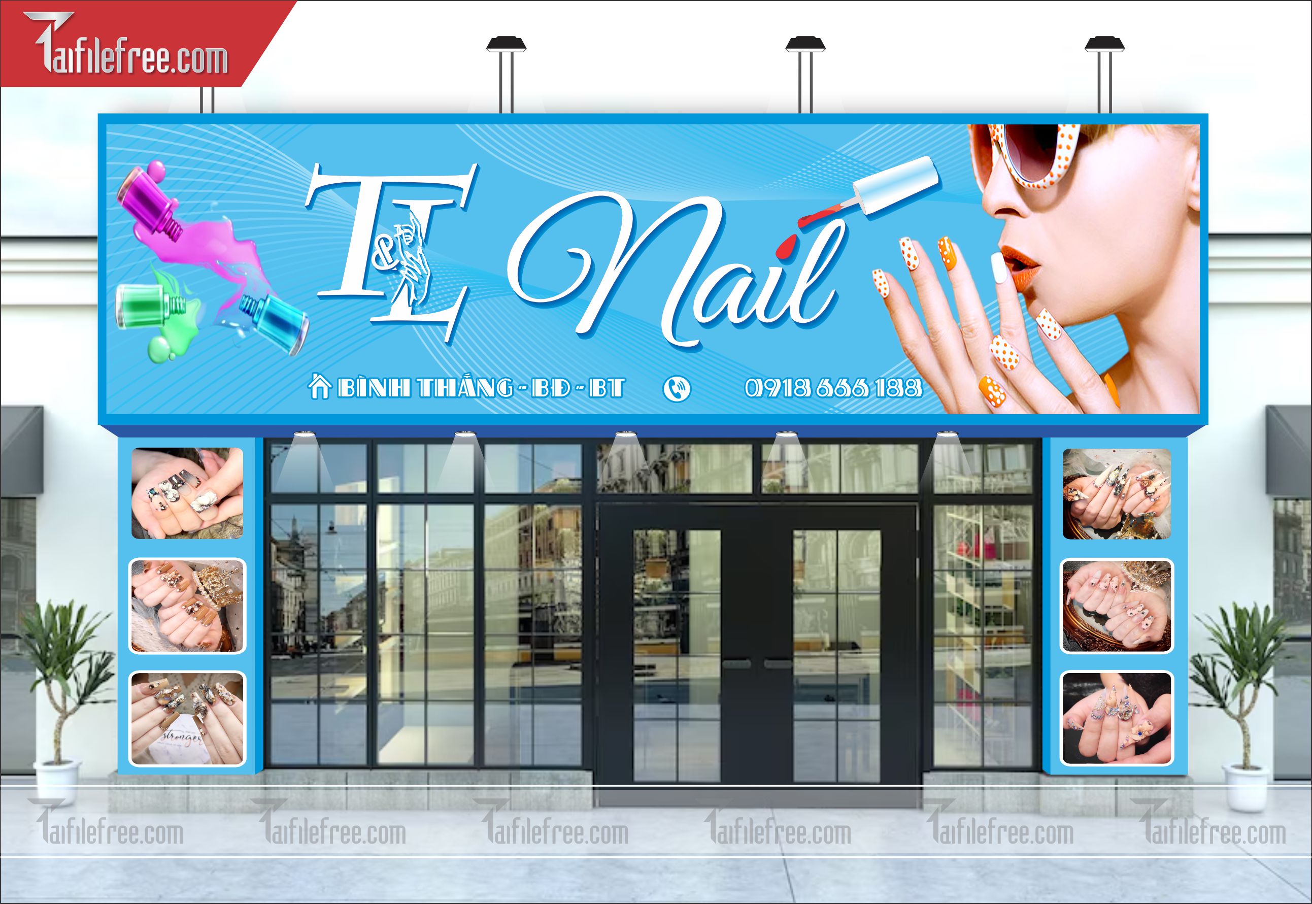 Biển bảng quảng cáo nail, make up_BH03