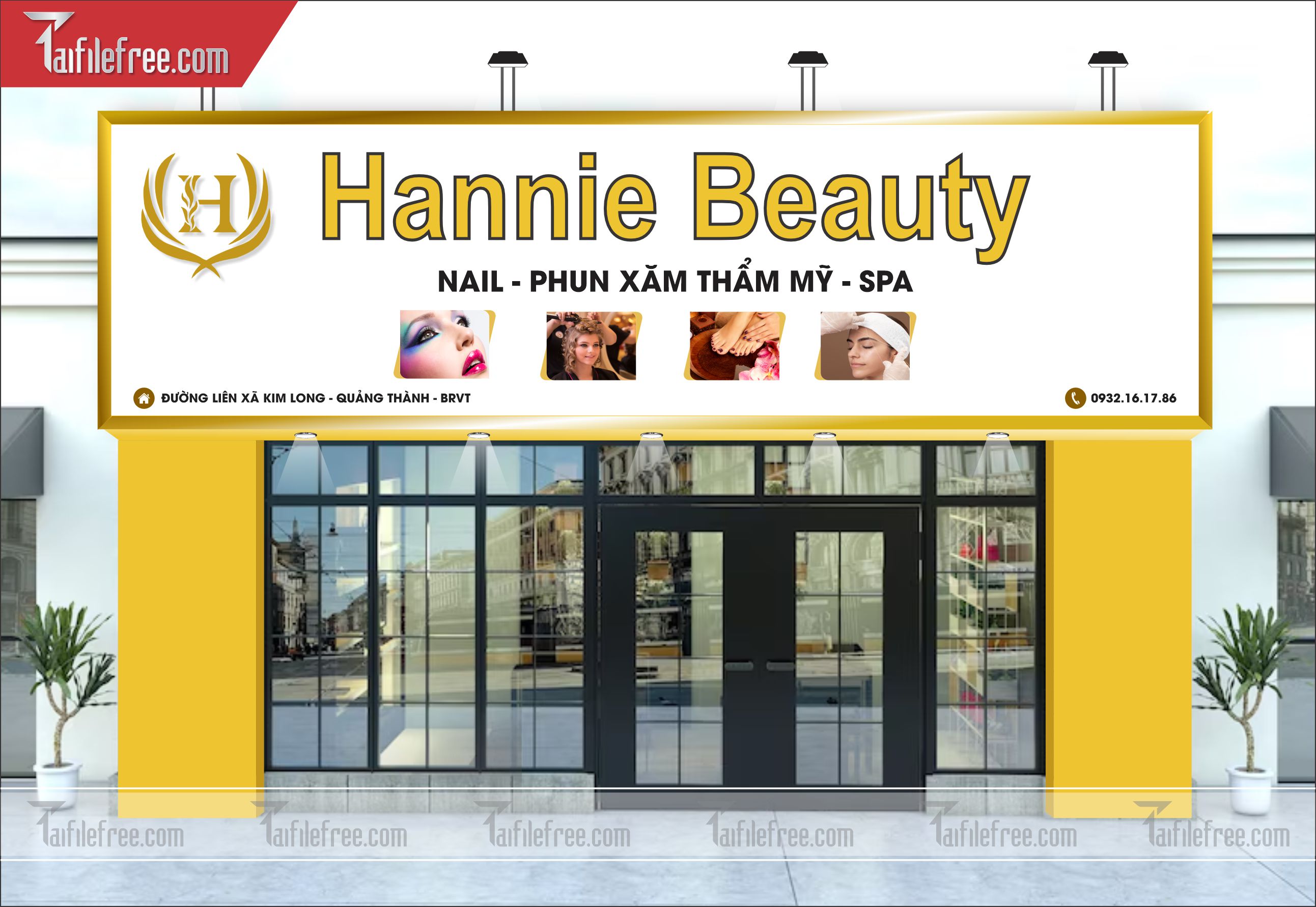 Biển bảng quảng cáo spa Hannie_BH07