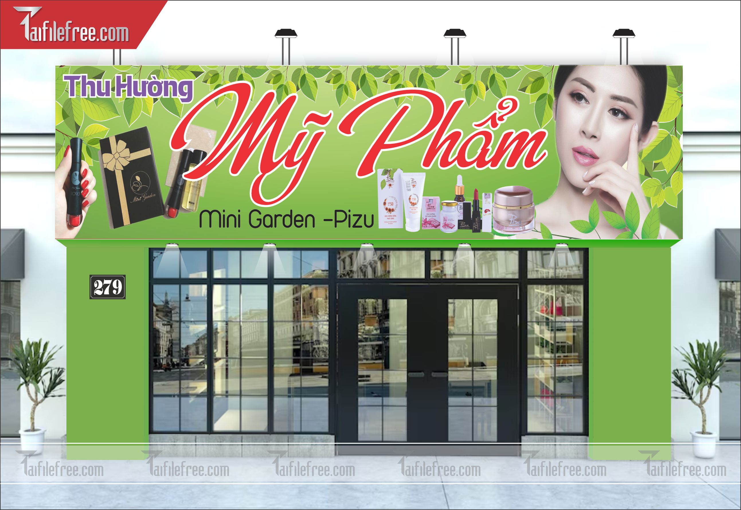 Biển bảng quảng cáo  cửa hàng mỹ phẩm_BH08