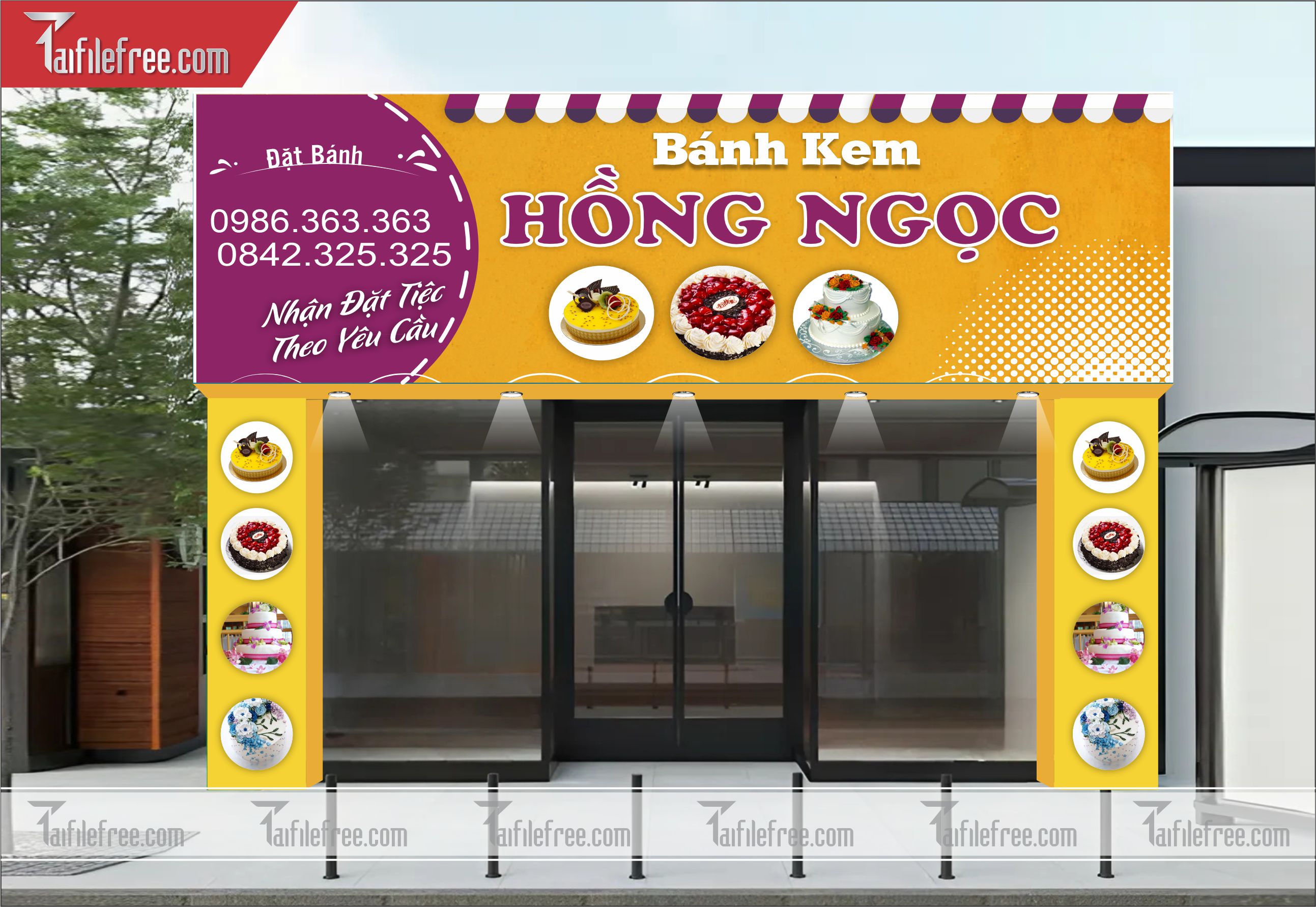 Biển Hiệu, Bảng Quảng Cáo Cửa Hàng Bánh Kem_BH100