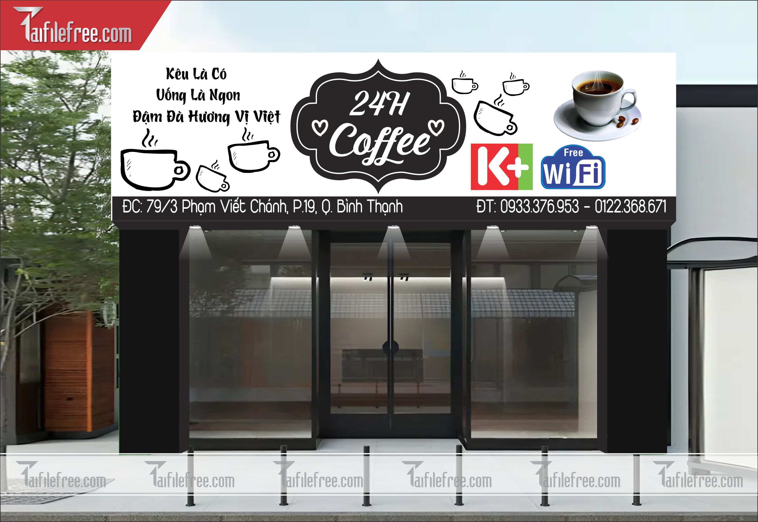 Biển Hiệu, Bảng Quảng Cáo Cửa Hàng Coffee_BH101