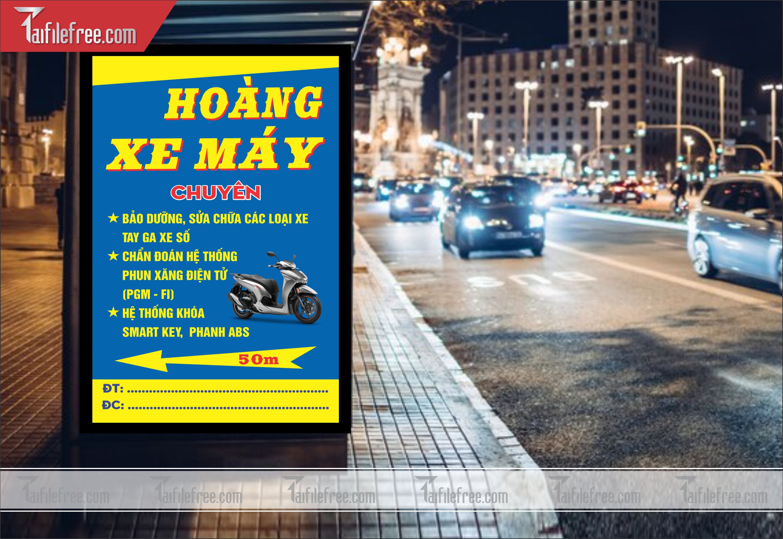 Biển Hiệu, Bảng Vẫy Tiệm Xe Máy _BH114
