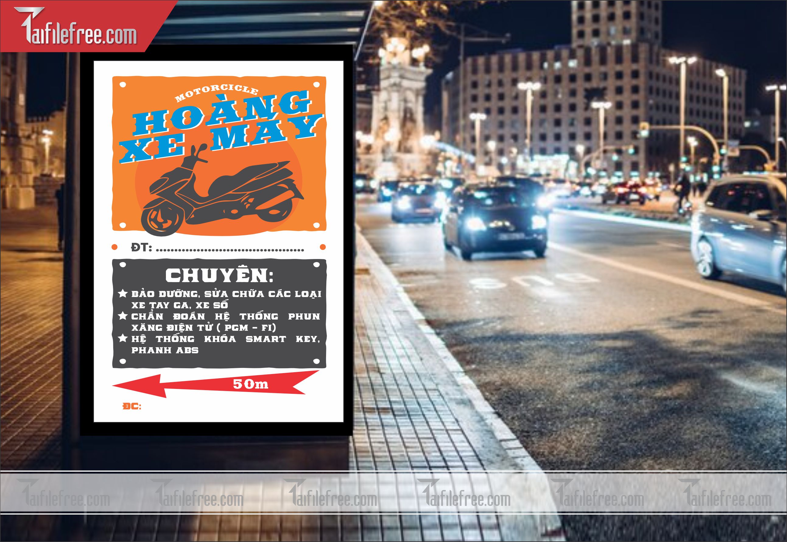 Biển Hiệu, Bảng Vẫy Tiệm Xe Máy _BH115
