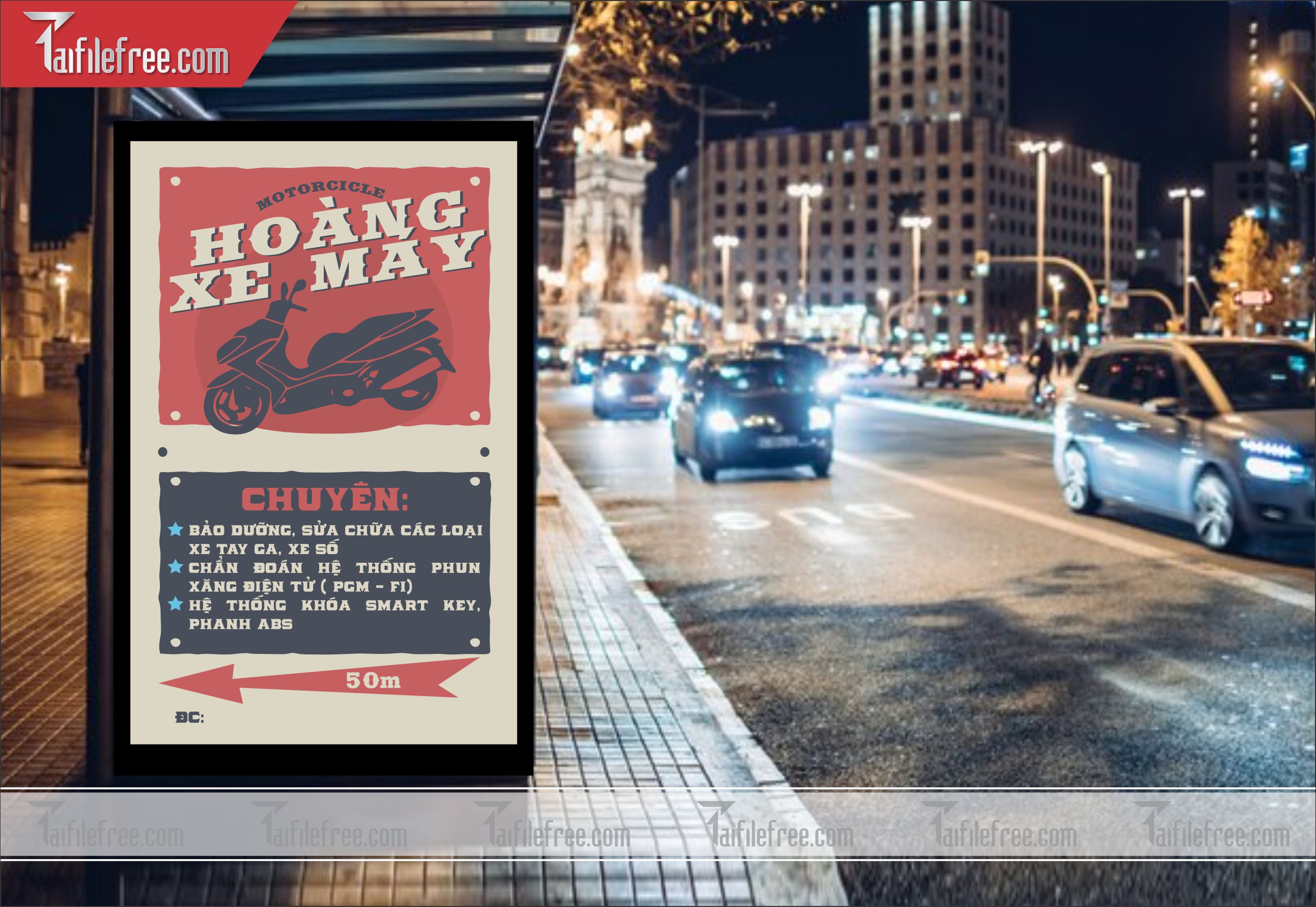Biển Hiệu, Bảng Vẫy Tiệm Xe Máy _BH116