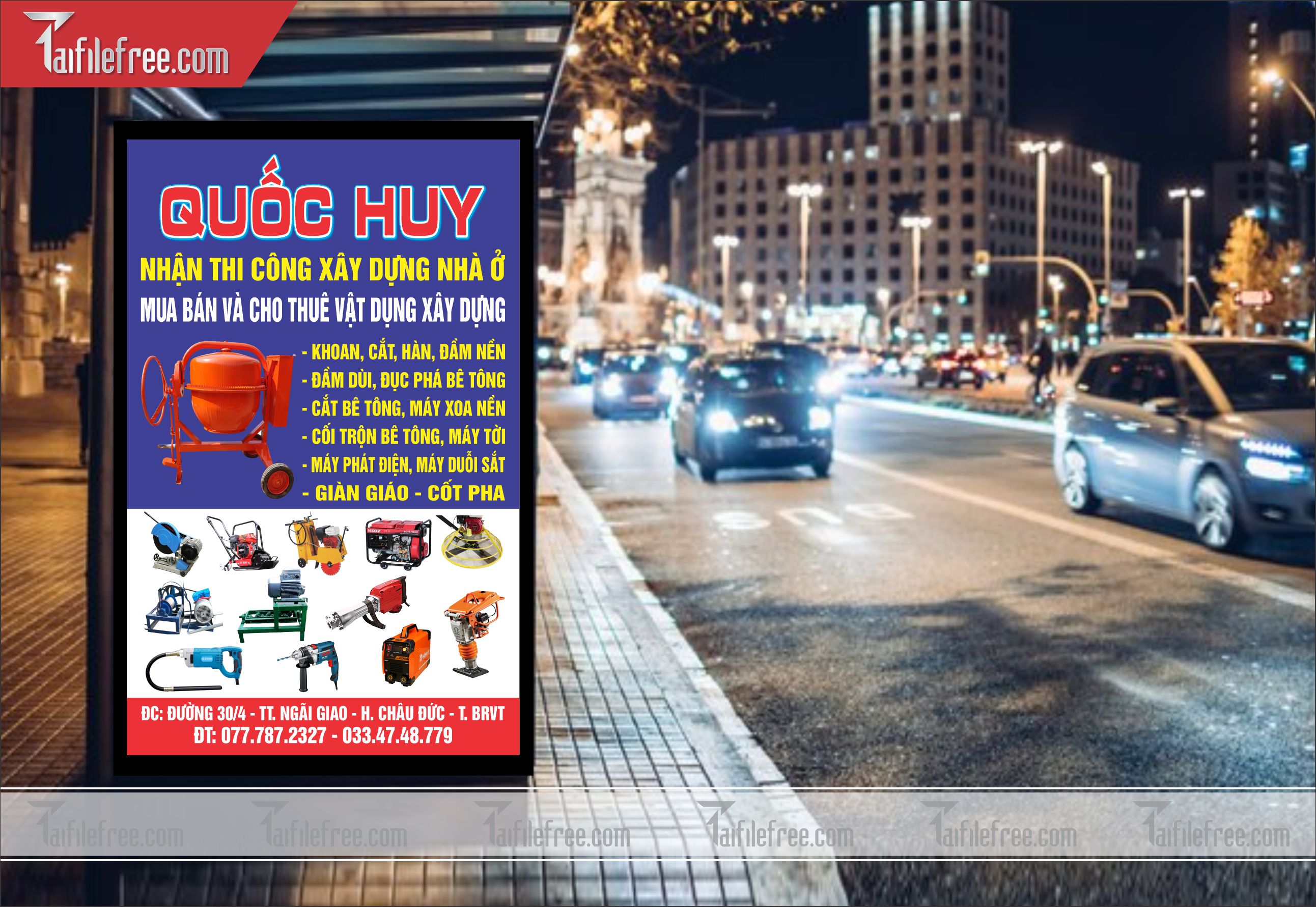 Biển Hiệu, Bảng Vẫy Vật Dụng Xây Dựng _BH124