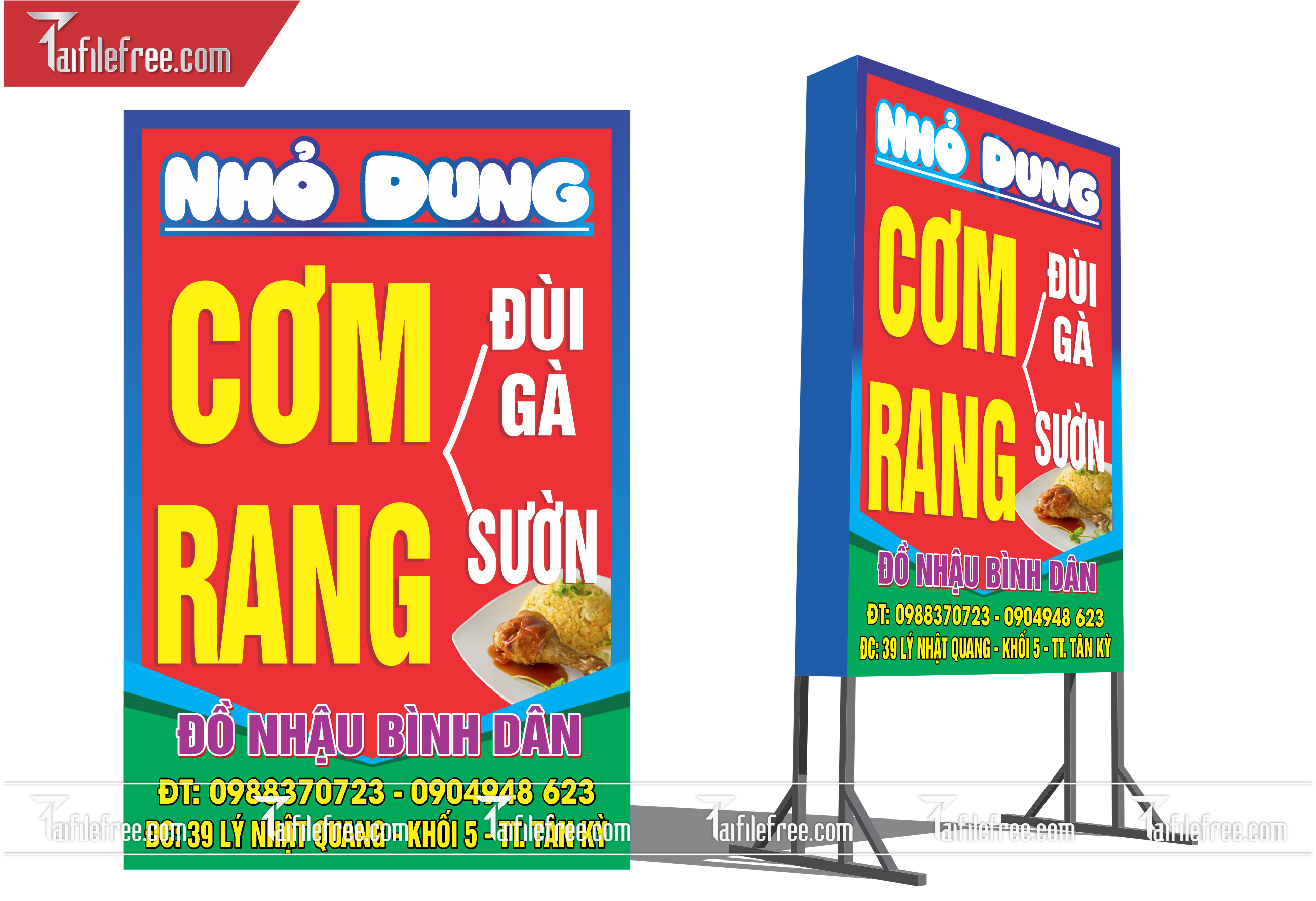 Biển Hiệu, Bảng Vẫy Hộp Đèn Quán Cơm _BH142