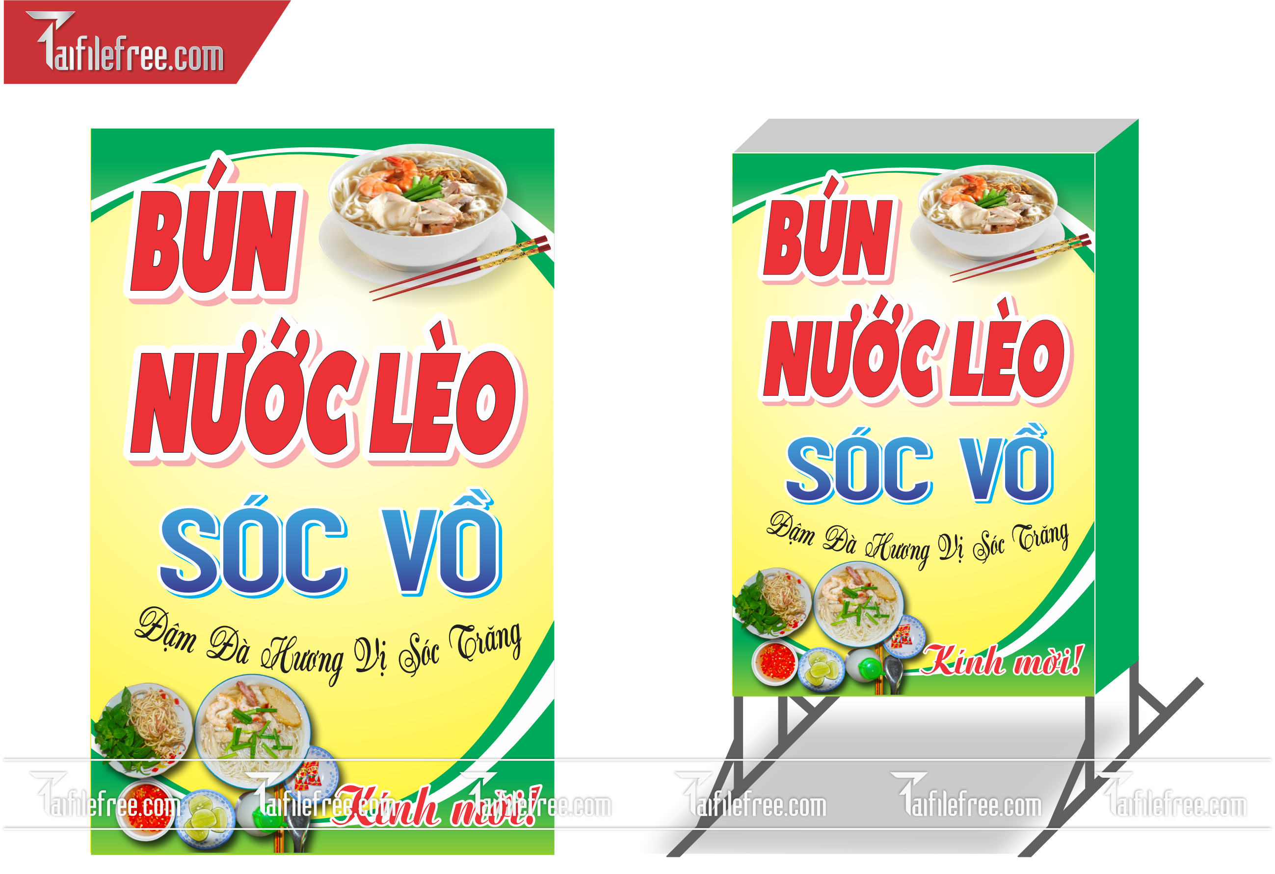 Biển Hiệu, Bảng Vẫy Hộp Đèn Quán Bún _BH144