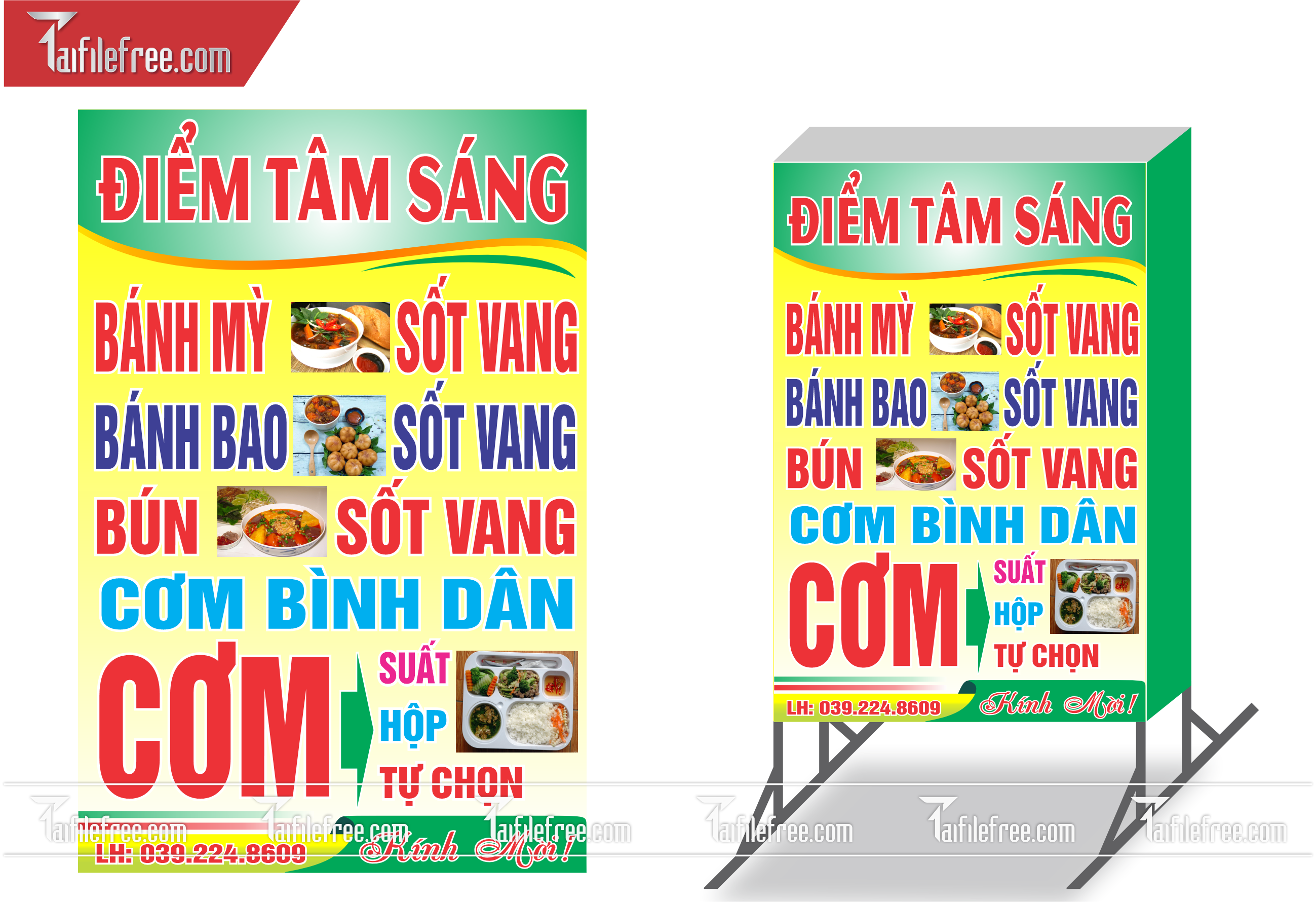 Biển Hiệu, Bảng Vẫy Hộp Đèn Điểm Tâm Sáng _BH146
