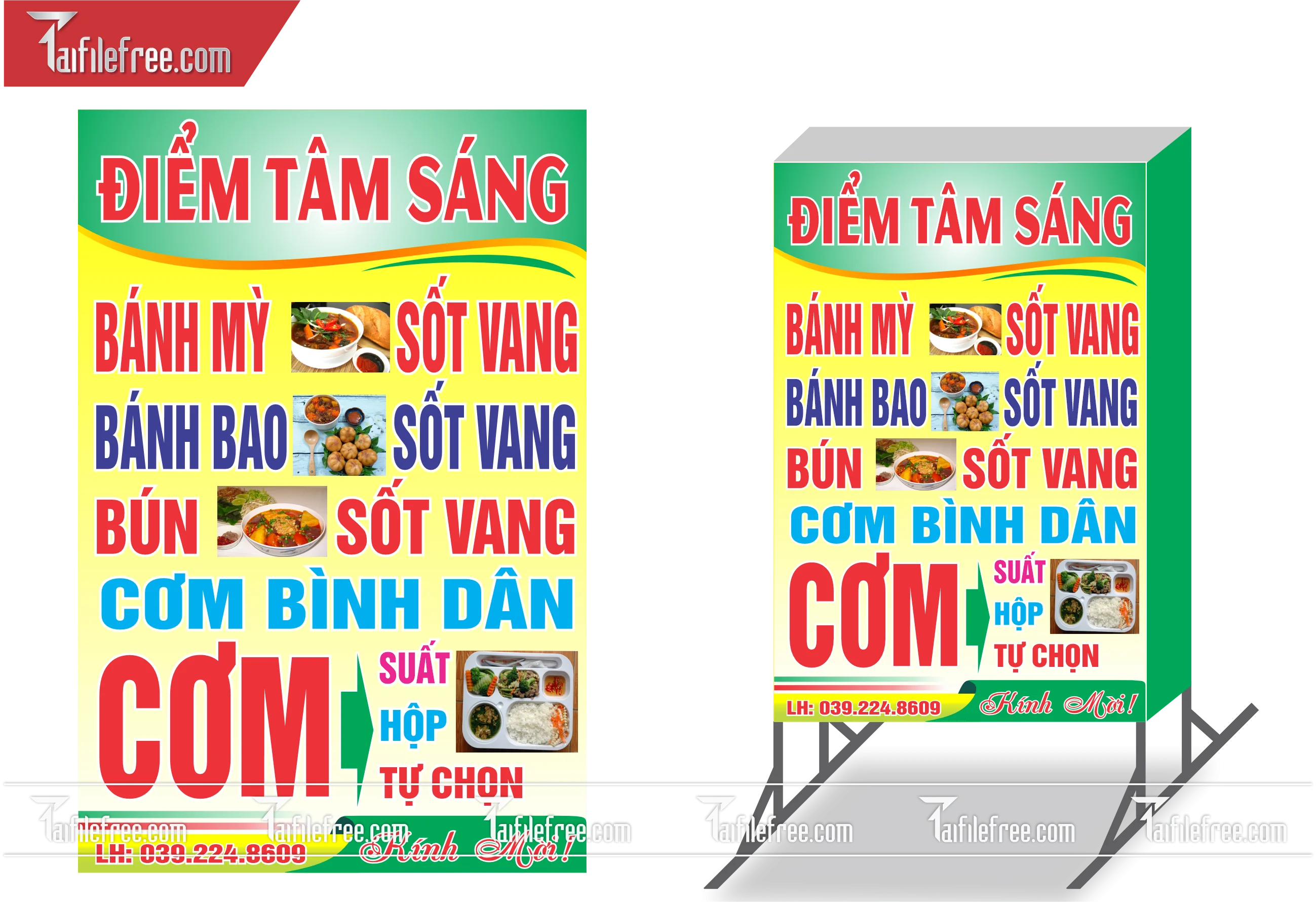 Biển Hiệu, Bảng Vẫy Hộp Đèn Điểm Tâm Sáng  _BH146