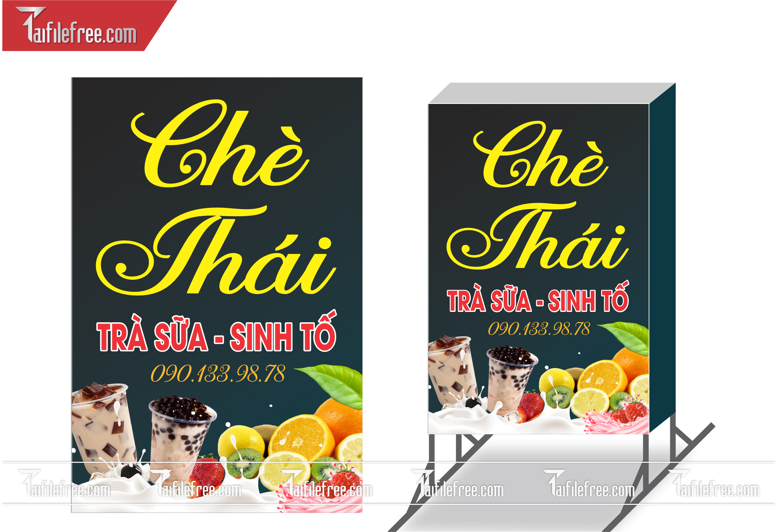Biển Hiệu, Bảng Vẫy Hộp Đèn Chè Thái _BH149