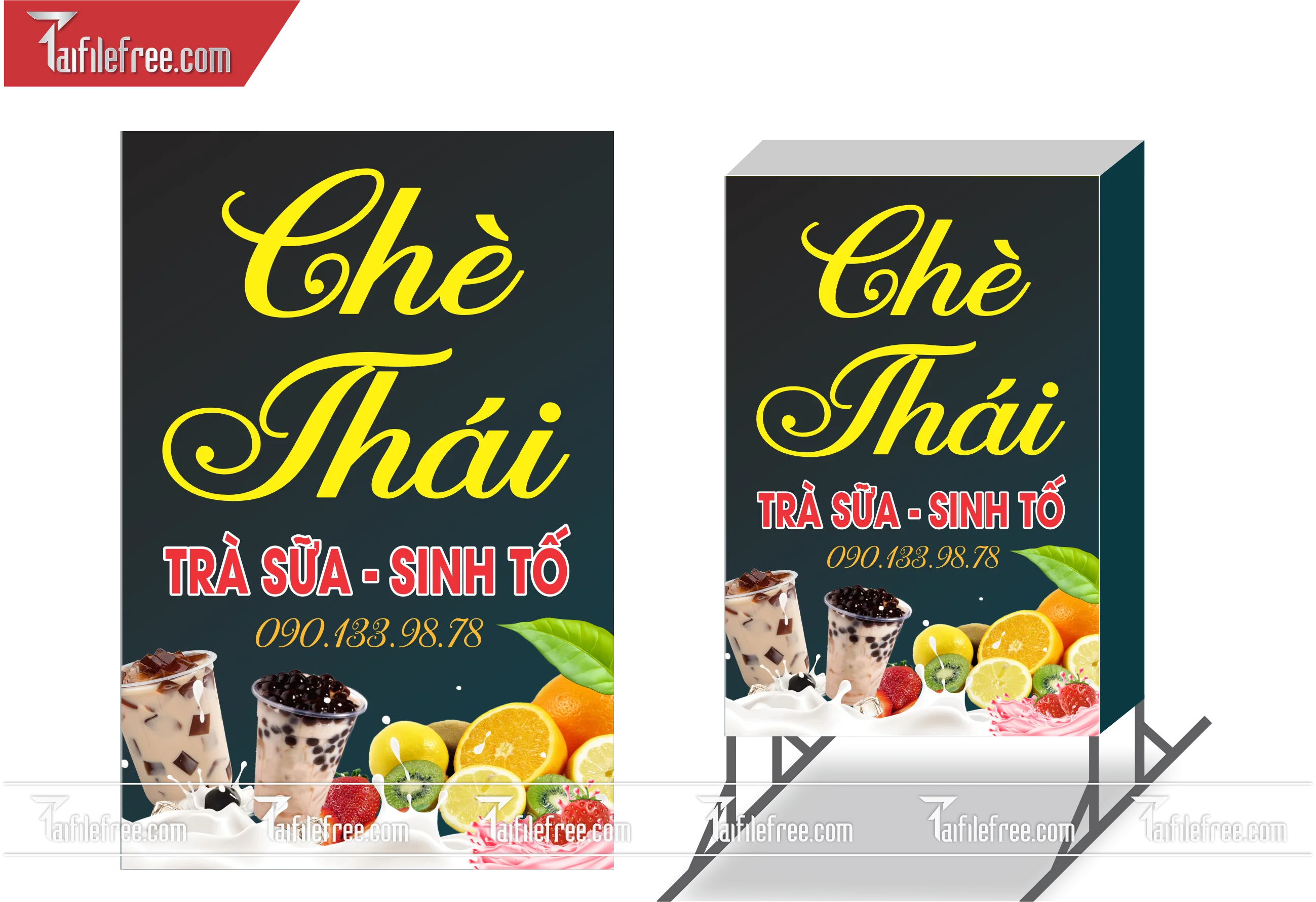 Biển Hiệu, Bảng Vẫy Hộp Đèn Chè Thái _BH149