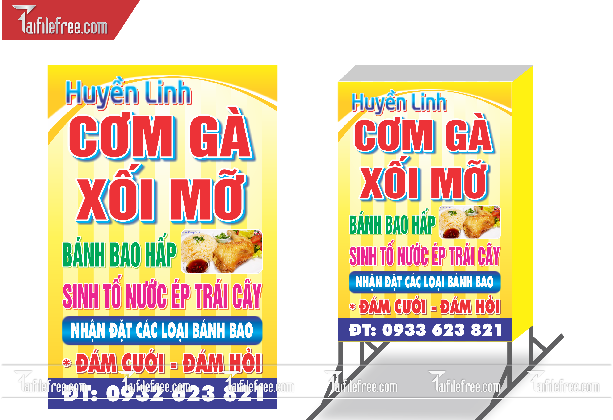 Biển Hiệu, Bảng Vẫy Hộp Đèn Cơm Gà Xối Mỡ _BH152