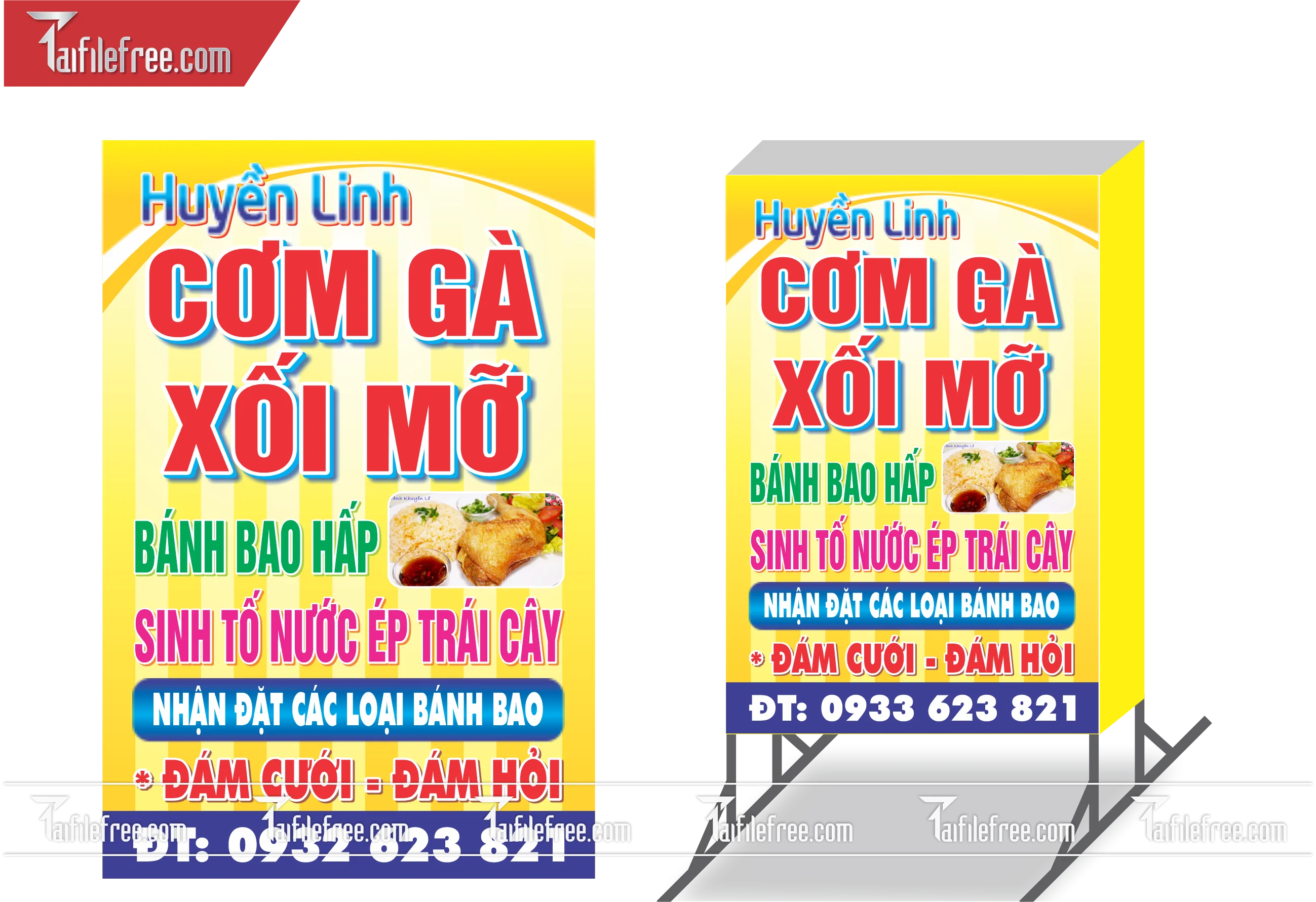 Biển Hiệu, Bảng Vẫy Hộp Đèn Cơm Gà Xối Mỡ _BH152