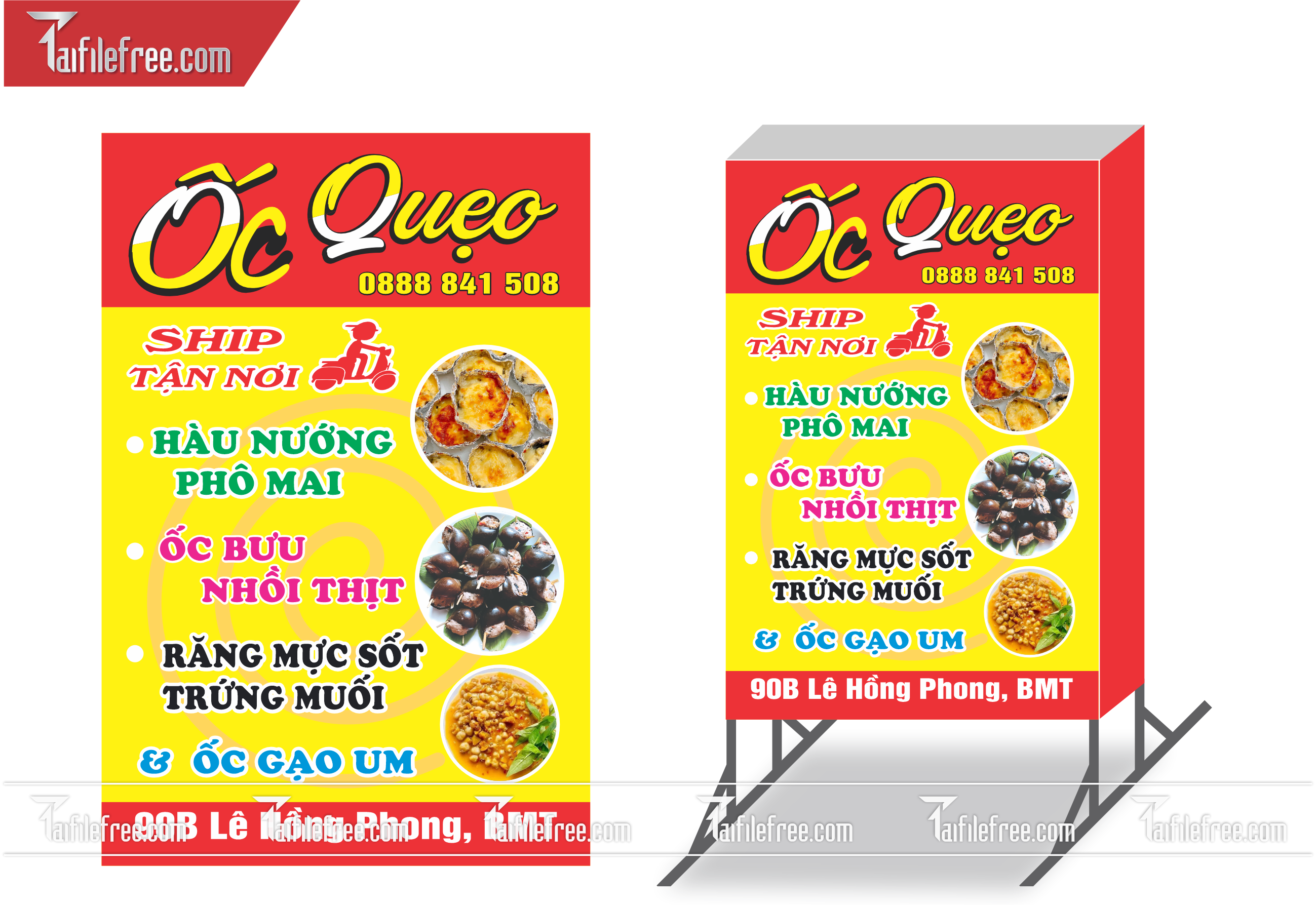 Biển Hiệu, Bảng Vẫy Hộp Đèn Quán Ốc _BH155