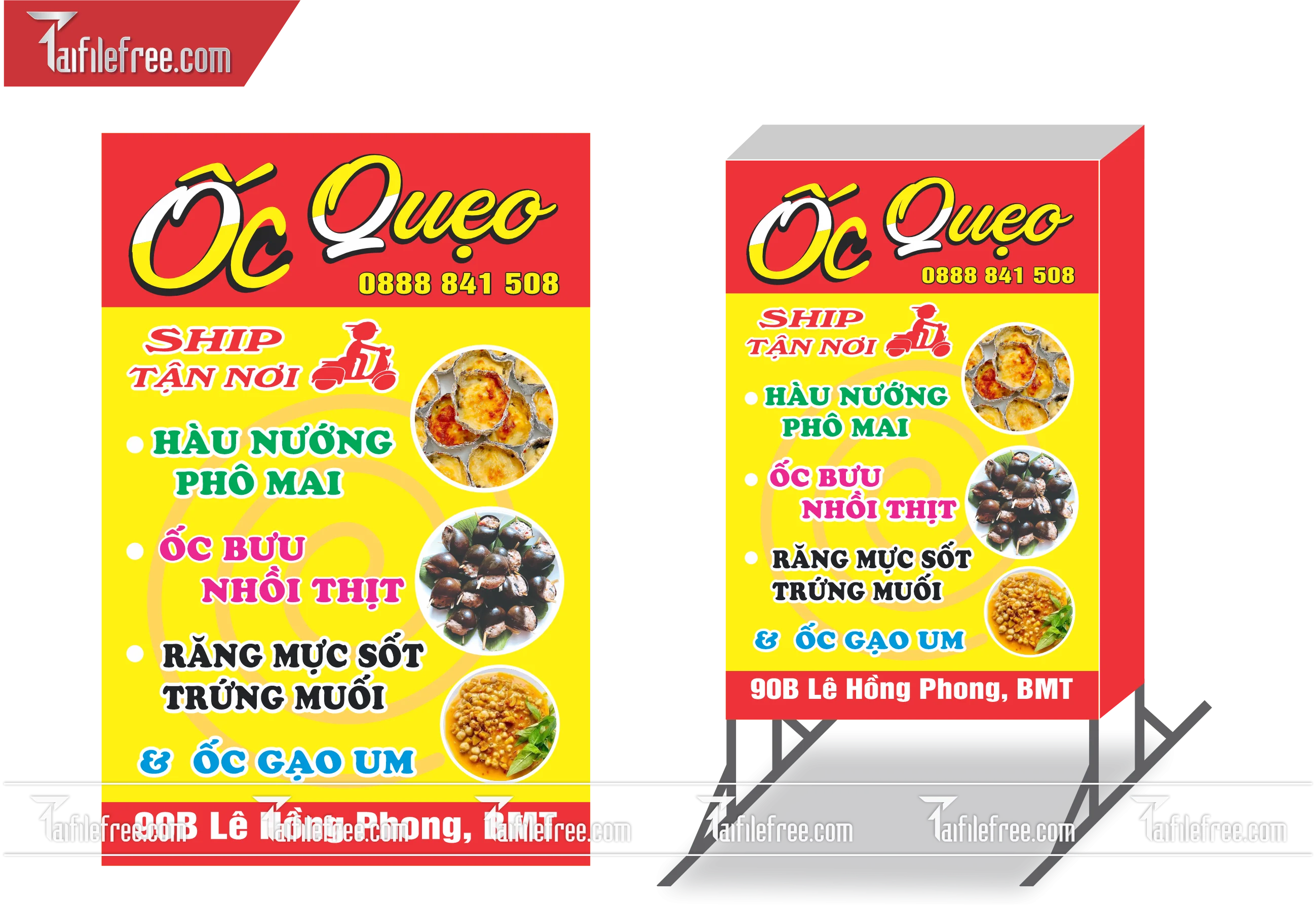 Biển Hiệu, Bảng Vẫy Hộp Đèn Quán Ốc _BH155