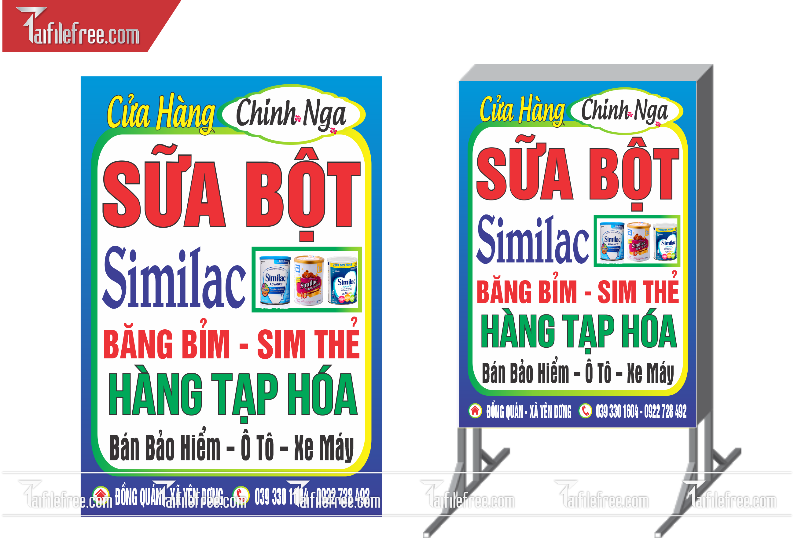 Biển Hiệu, Bảng Vẫy Hộp Đèn Cửa Hàng Sữa Bột _BH156