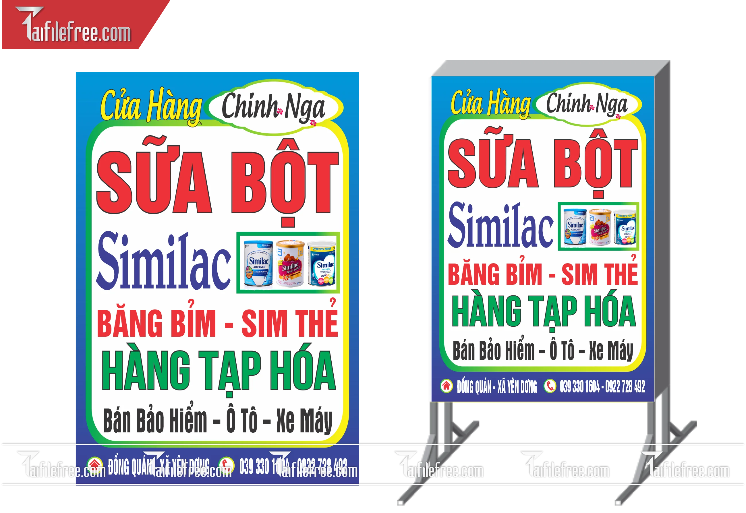 Biển Hiệu, Bảng Vẫy Hộp Đèn Cửa Hàng Sữa Bột _BH156