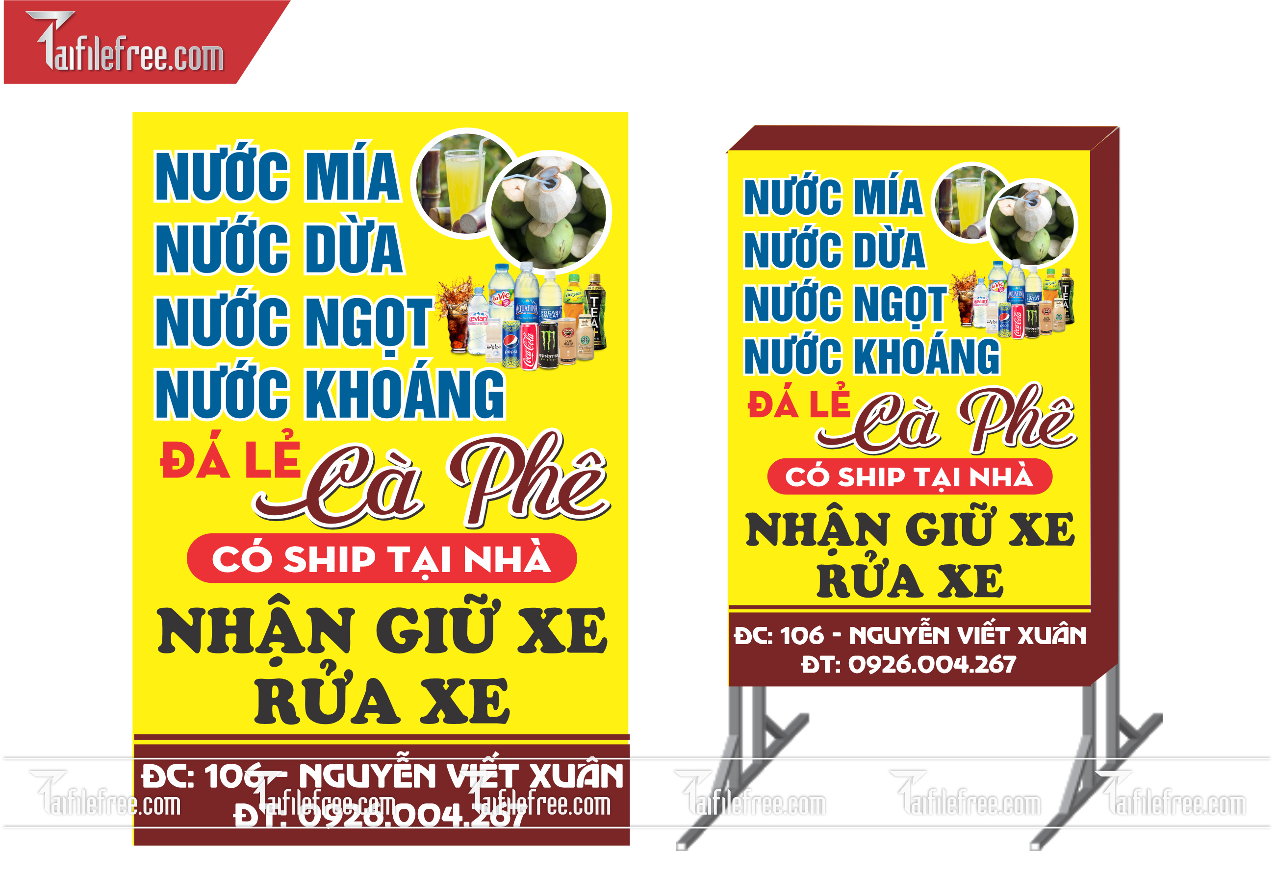 Biển Hiệu, Bảng Vẫy Hộp Đèn Quán Nước _BH162