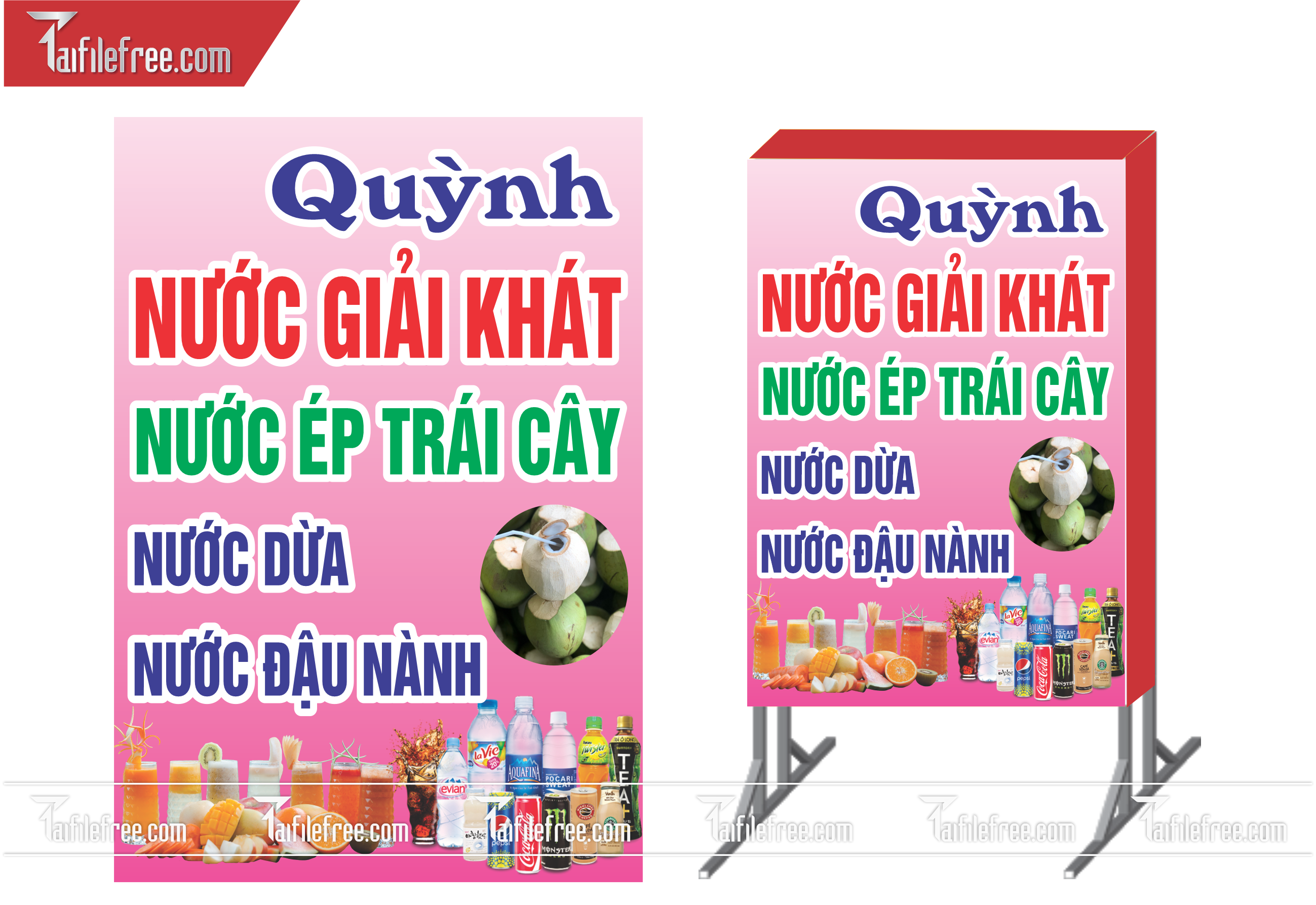 Biển Hiệu, Bảng Vẫy Hộp Đèn Quán Nước _BH164