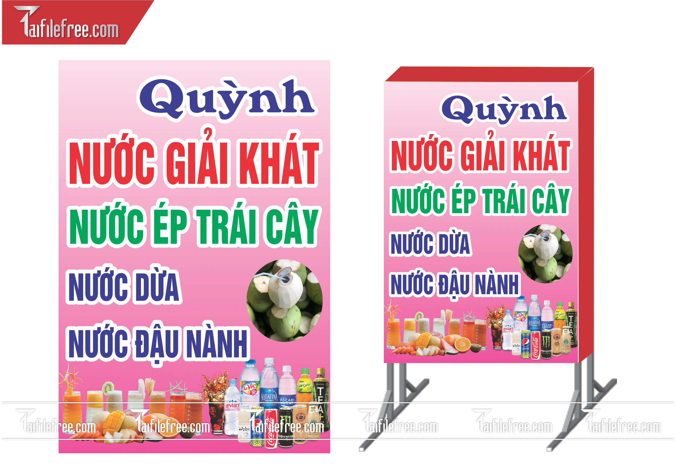 Biển Hiệu, Bảng Vẫy Hộp Đèn Quán Nước _BH164