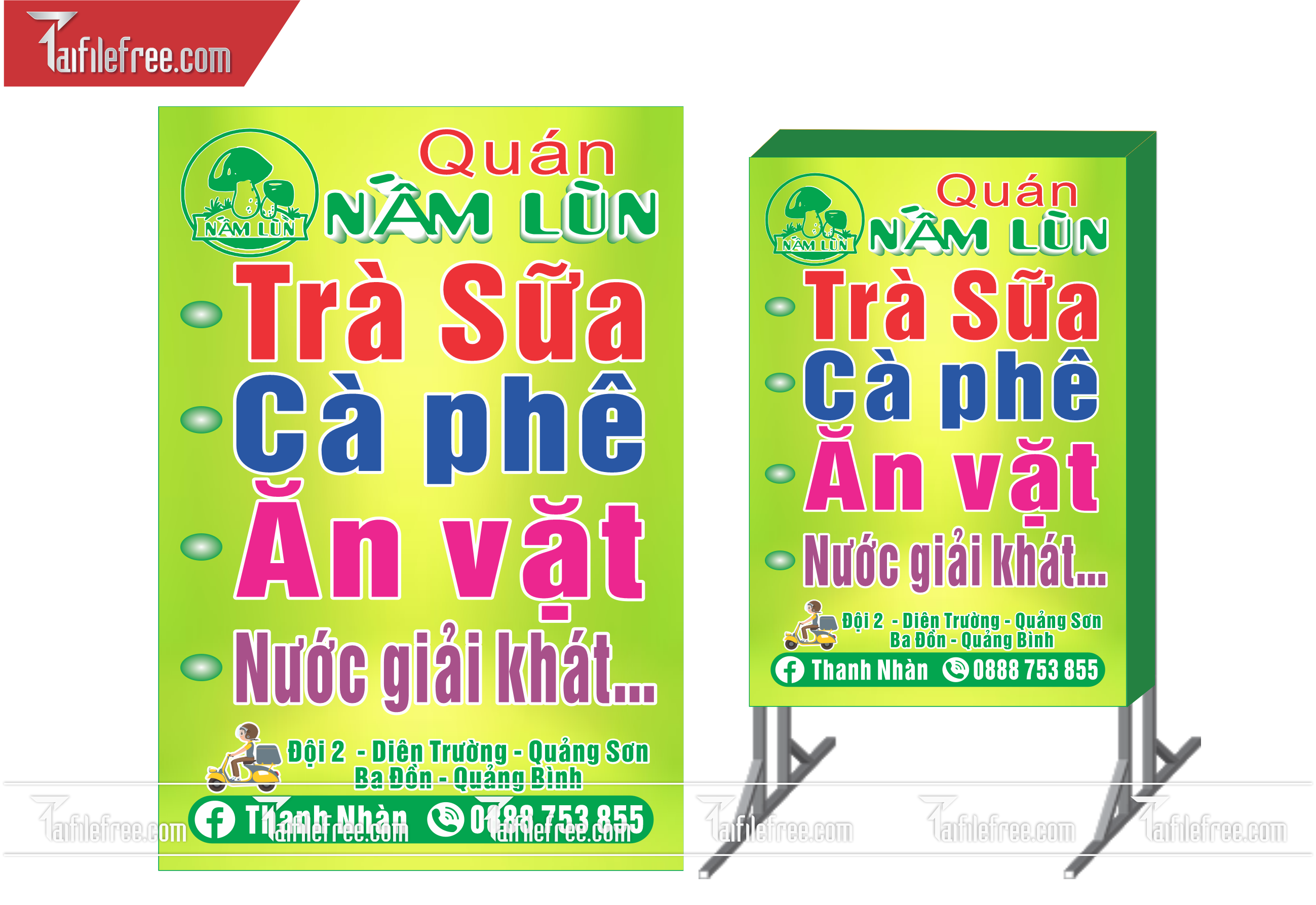Biển Hiệu, Bảng Vẫy Hộp Đèn Trà Sữa _BH168