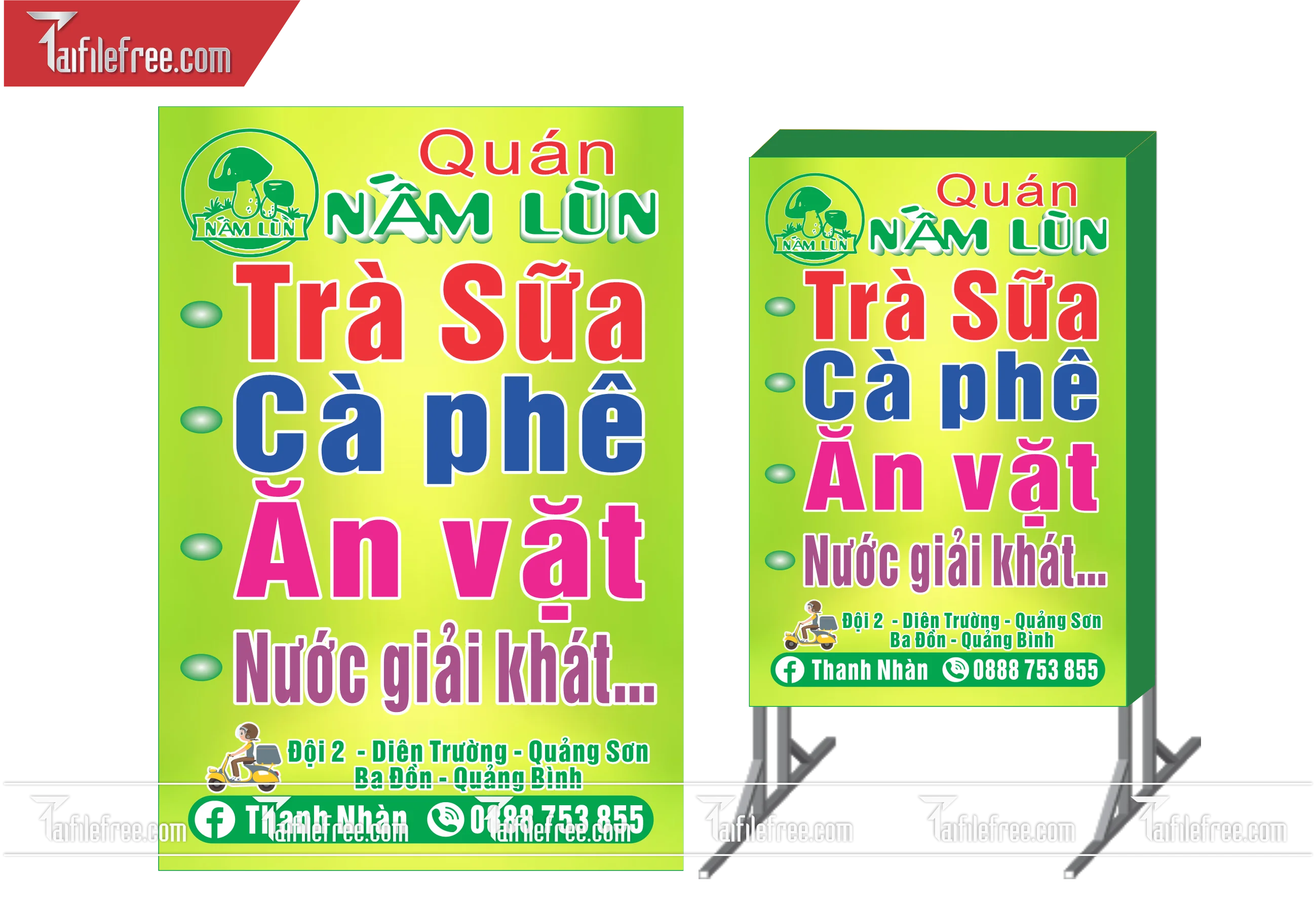 Biển Hiệu, Bảng Vẫy Hộp Đèn Trà Sữa _BH168