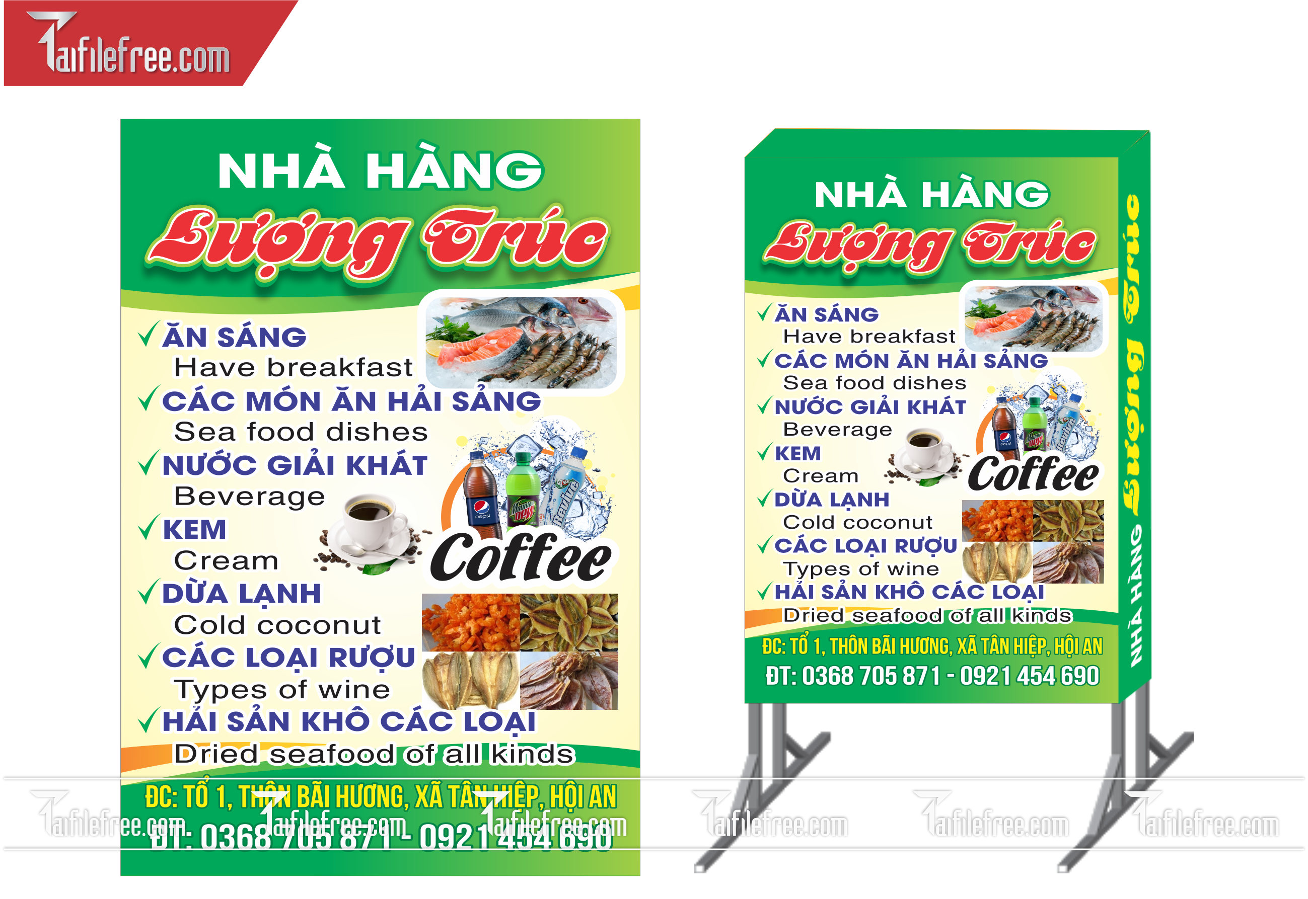 Biển Hiệu, Bảng Vẫy Hộp Đèn Nhà Hàng _BH169