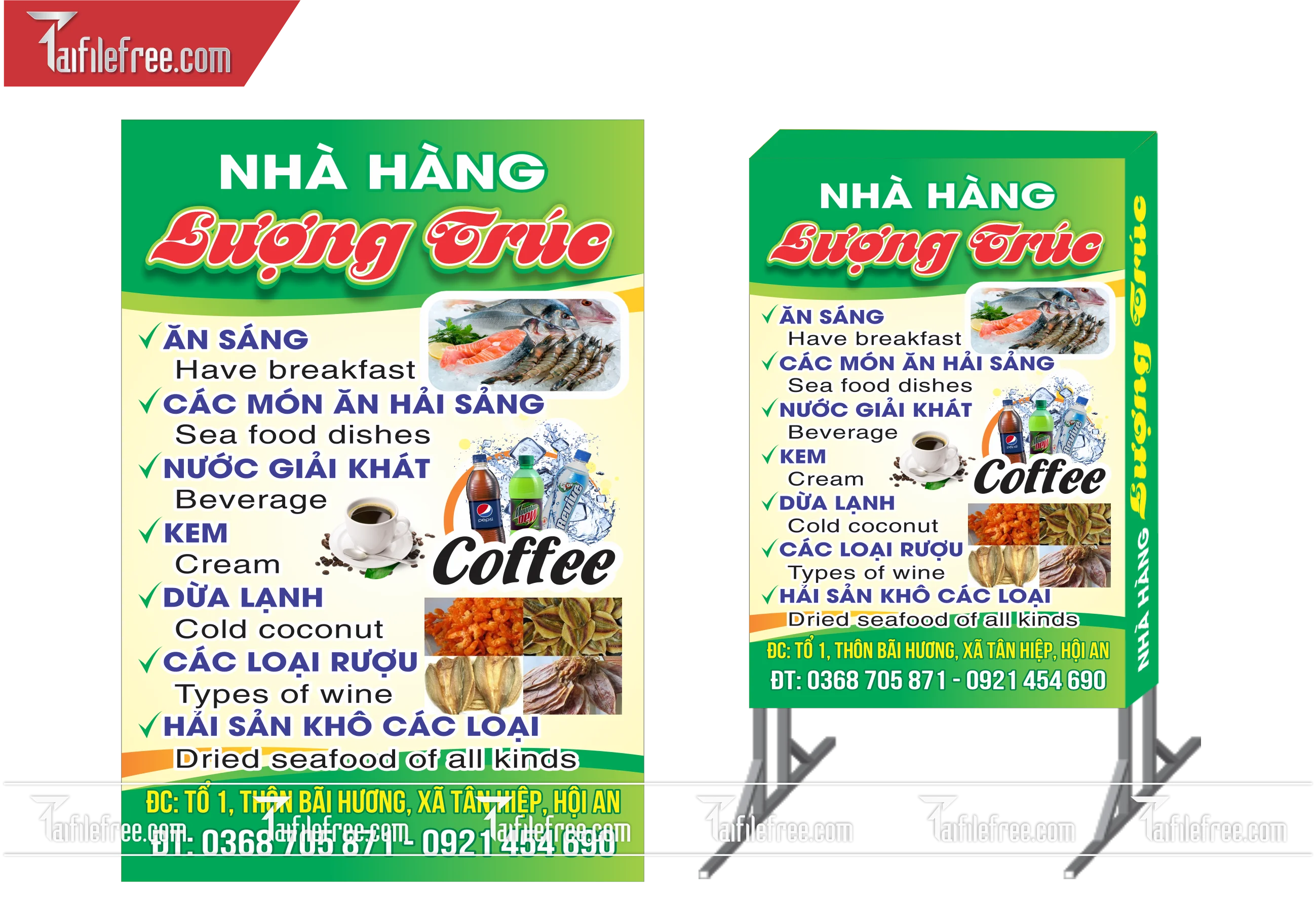 Biển Hiệu, Bảng Vẫy Hộp Đèn Nhà Hàng _BH169